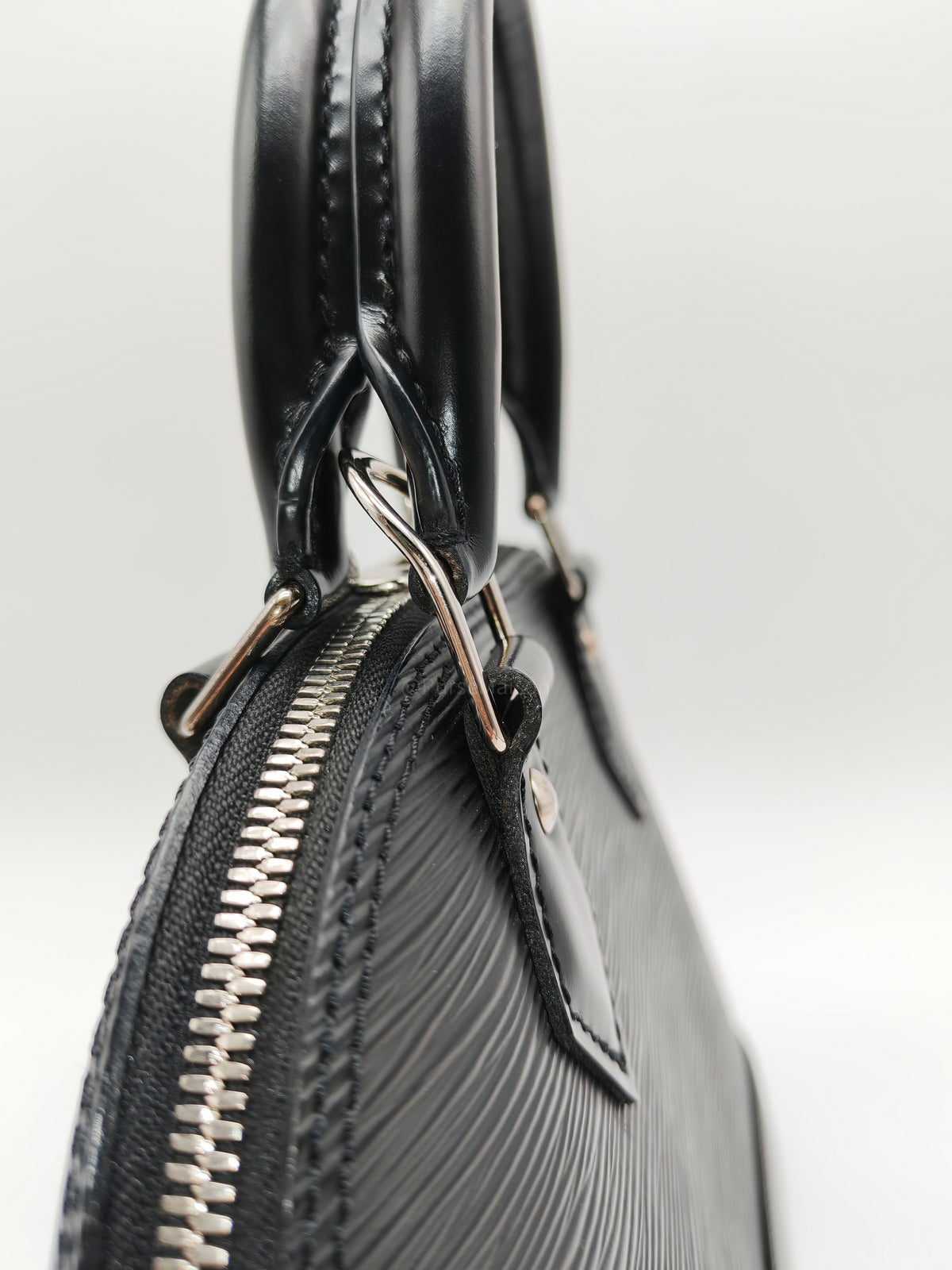 Louis Vuitton Alma BB in Black Epi Leather Silver Hardware (Date Code: AA1139) | Purse Maison Luxury Bags Shop