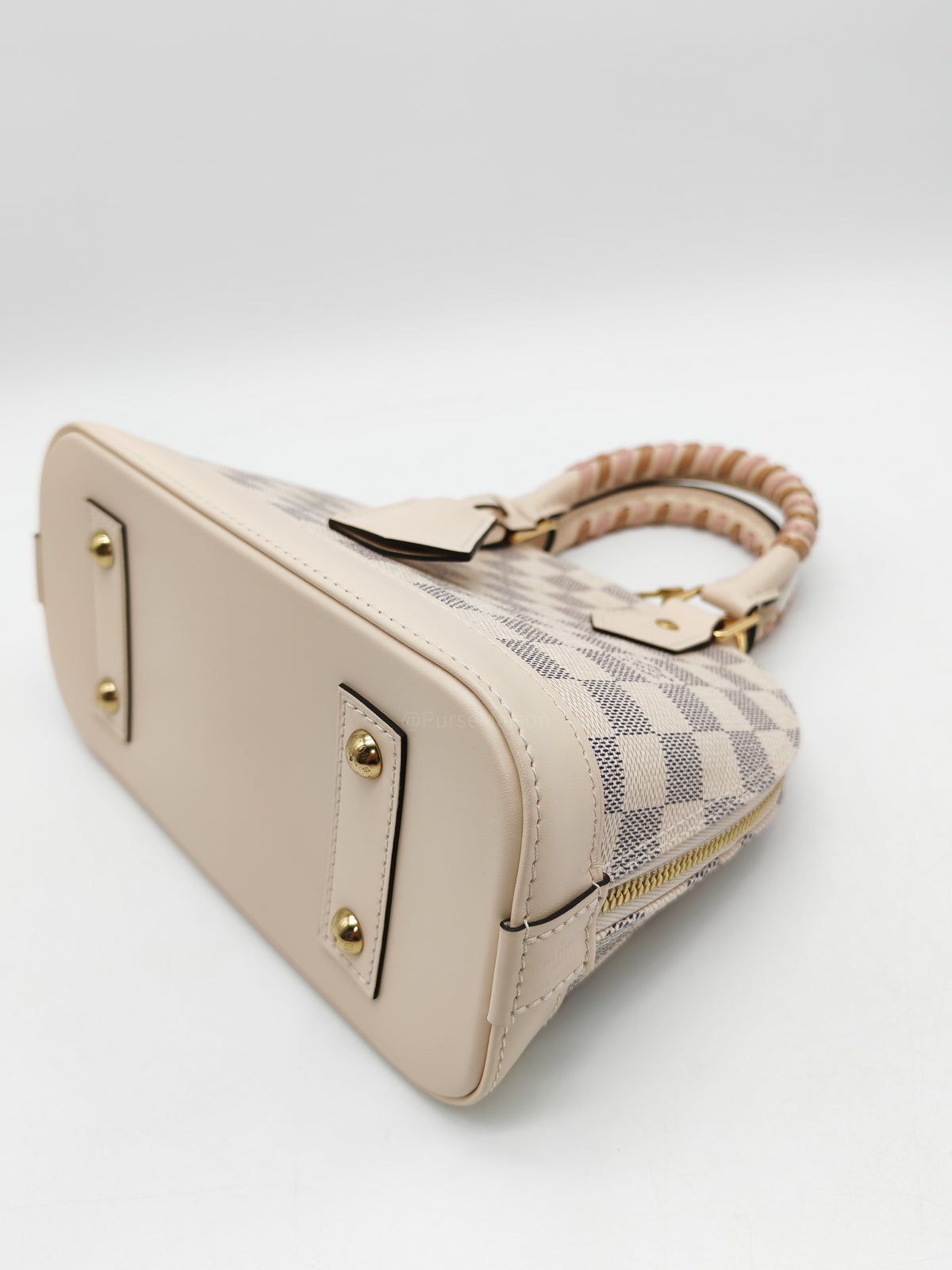 Louis Vuitton Alma BB in Damier Azur Canvas Braided Handles and Gold Hardware (Datecode: TH0036) | Purse Maison Luxury Bags Shop