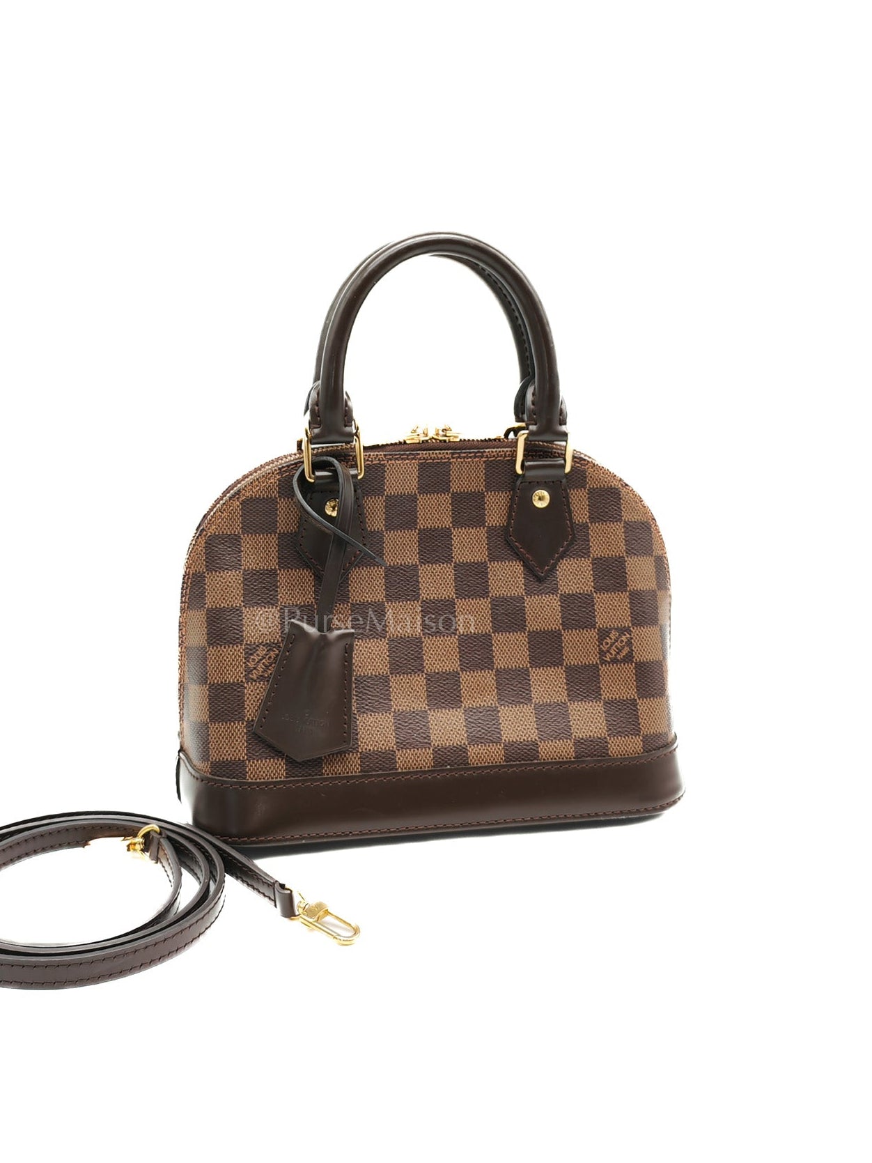 Alma BB in Damier Ebene Canvas (Microchip) | Purse Maison Luxury Bags Shop