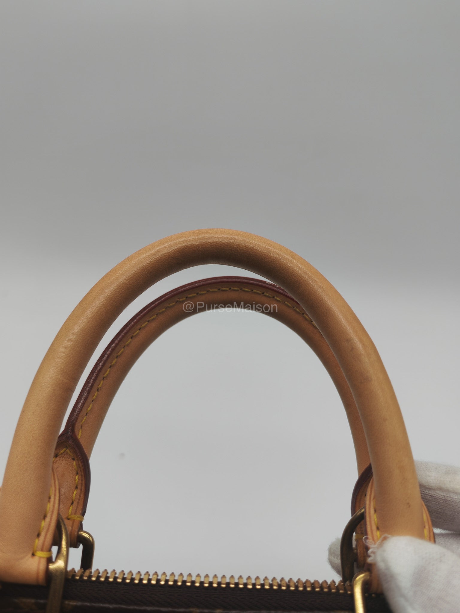Louis Vuitton Alma BB in Monogram Canvas and Aged Gold Hardware (Datecode: FL3173) | Purse Maison Luxury Bags Shop