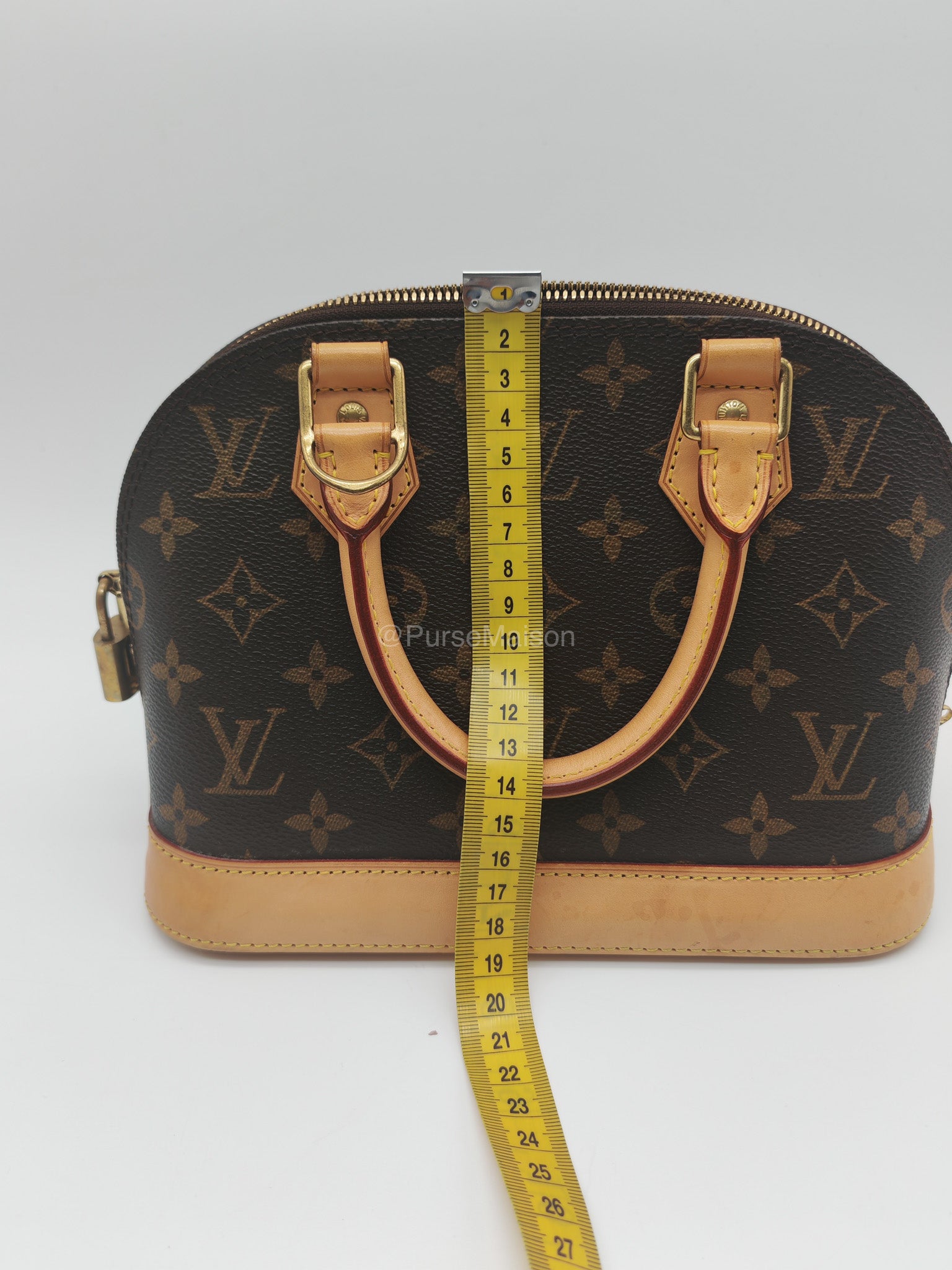 Louis Vuitton Alma BB in Monogram Canvas and Aged Gold Hardware (Datecode: FL3173) | Purse Maison Luxury Bags Shop