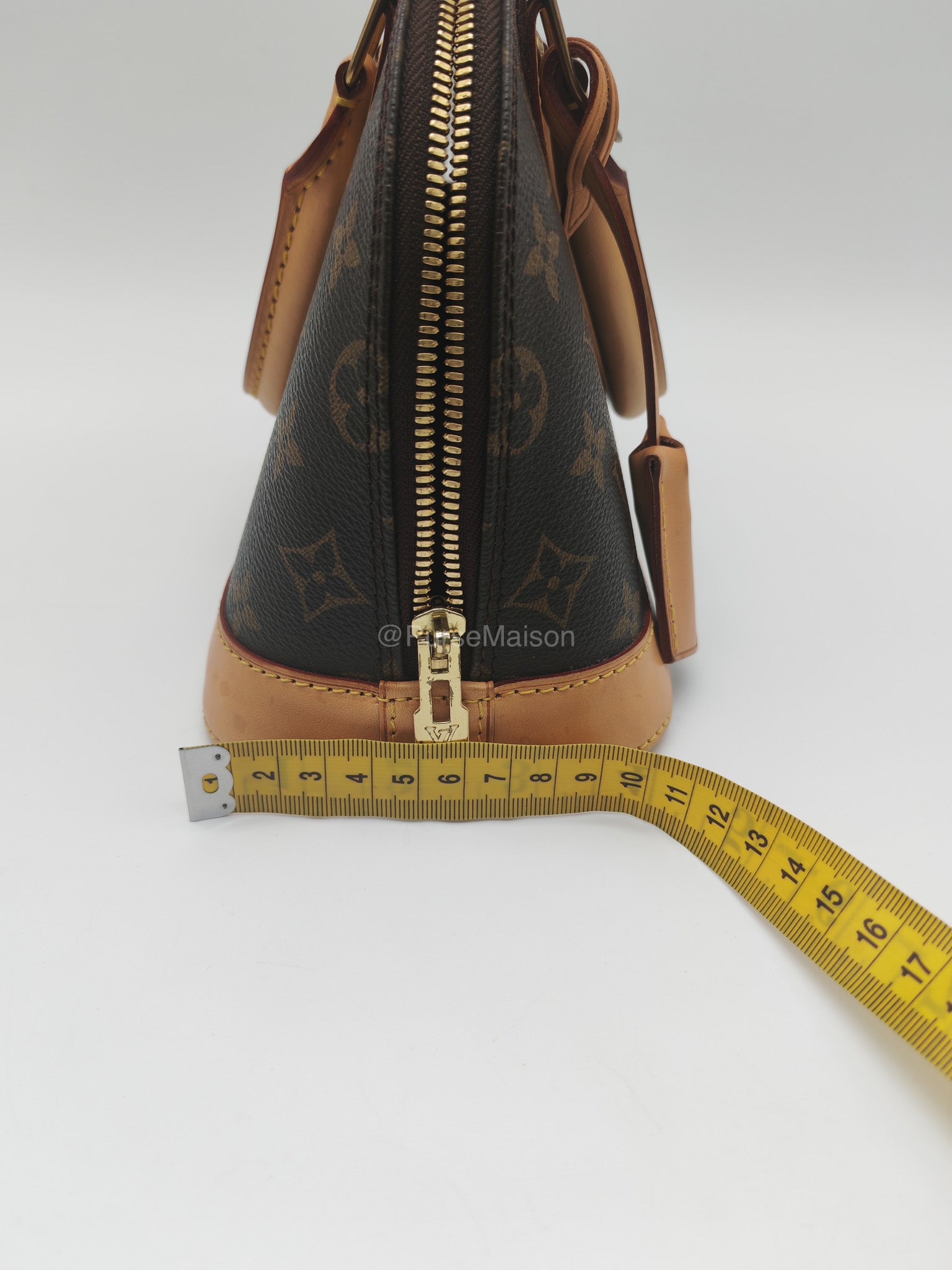Louis Vuitton Alma BB in Monogram Canvas and Aged Gold Hardware (Datecode: FL3173) | Purse Maison Luxury Bags Shop