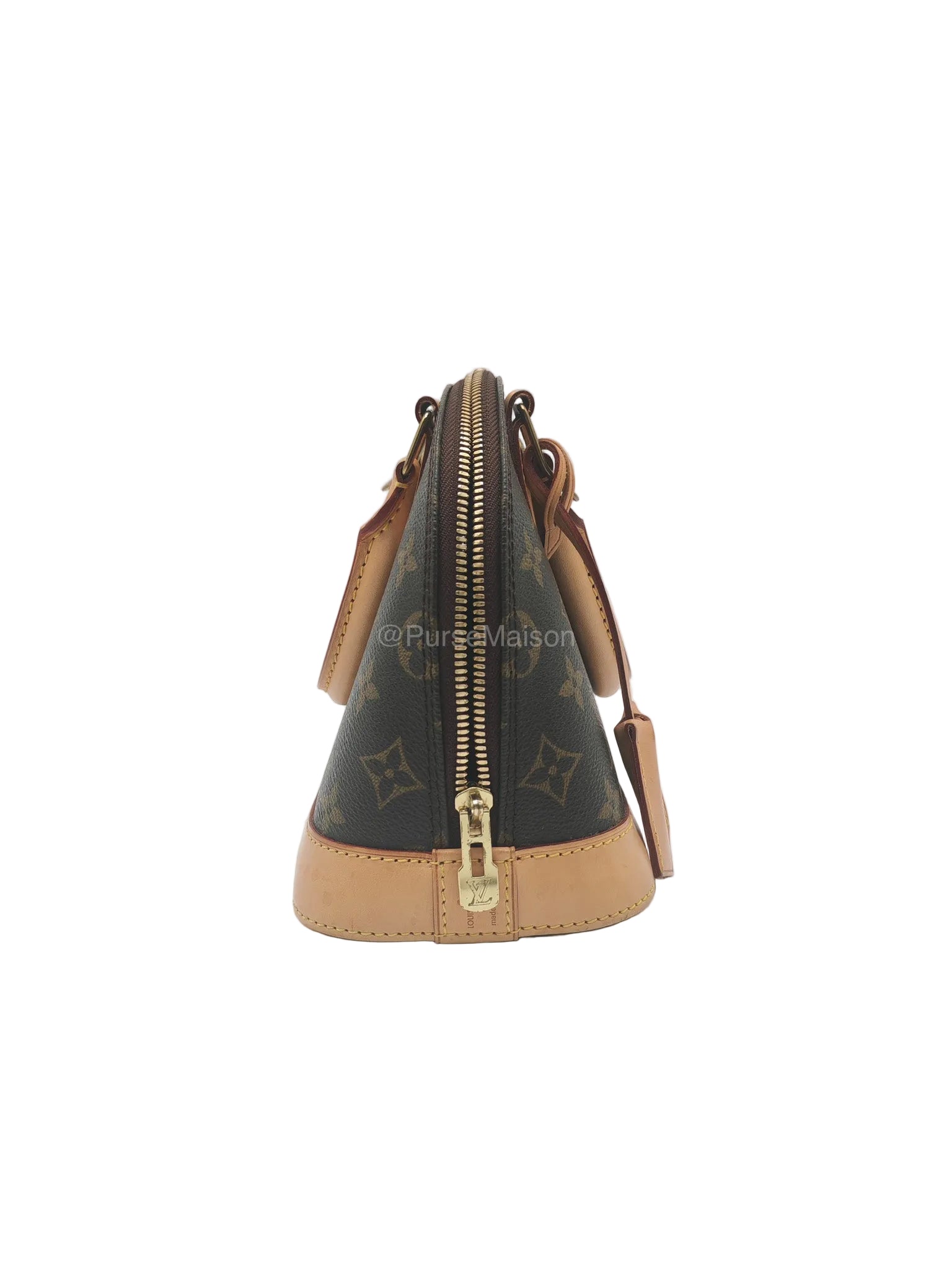 Louis Vuitton Alma BB in Monogram Canvas and Aged Gold Hardware (Datecode: FL3173) | Purse Maison Luxury Bags Shop