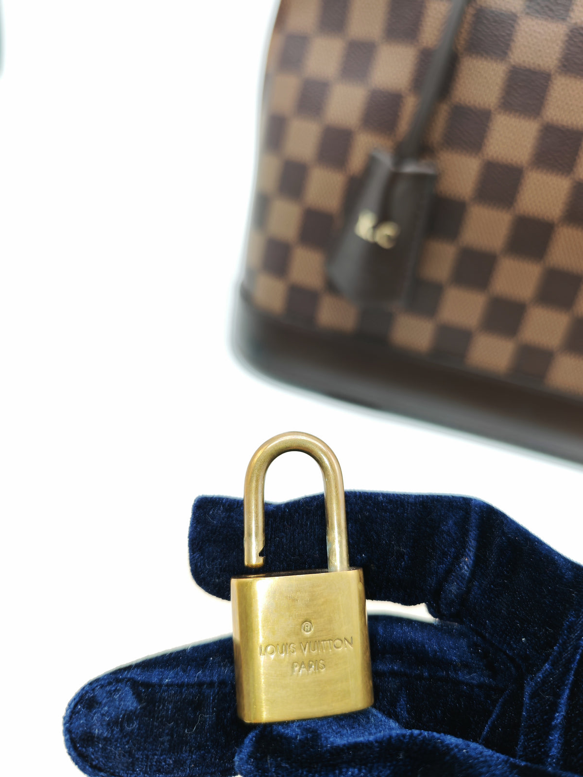 Louis Vuitton Alma PM in Damier Ebene Canvas and Gold Hardware (Datecode: AR2260) | Purse Maison Luxury Bags Shop