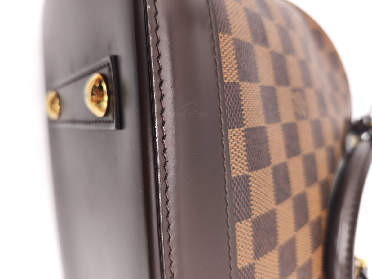 Louis Vuitton Alma PM in Damier Ebene Canvas and Gold Hardware (Datecode: FL3170) | Purse Maison Luxury Bags Shop