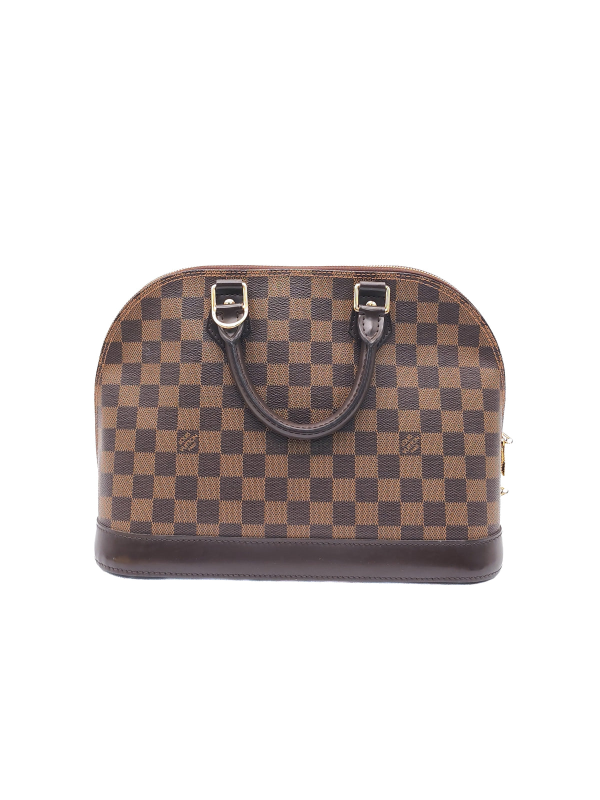 Louis Vuitton Alma PM in Damier Ebene Canvas and Gold Hardware (Datecode: FL3170) | Purse Maison Luxury Bags Shop