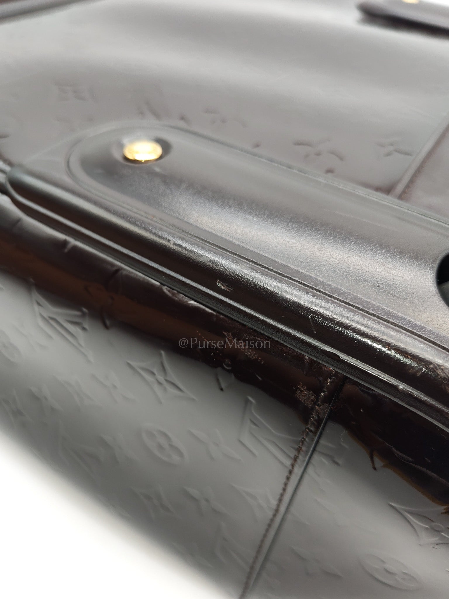 Amarante Monogram Vernis Pegase 45 Burgundy Patent Luggage (Date Code: MB4151) | Purse Maison Luxury Bags Shop