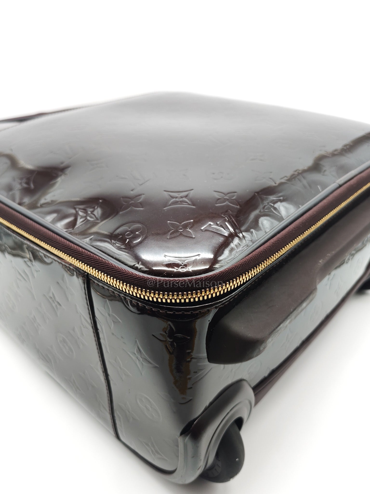 Amarante Monogram Vernis Pegase 45 Burgundy Patent Luggage (Date Code: MB4151) | Purse Maison Luxury Bags Shop