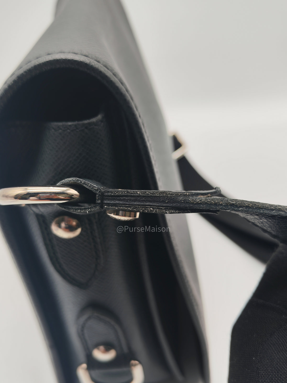 Louis Vuitton Andrei Messenger Bag in Black Taiga Leather and Silver Hardware (Datecode: BA2008) | Purse Maison Luxury Bags Shop