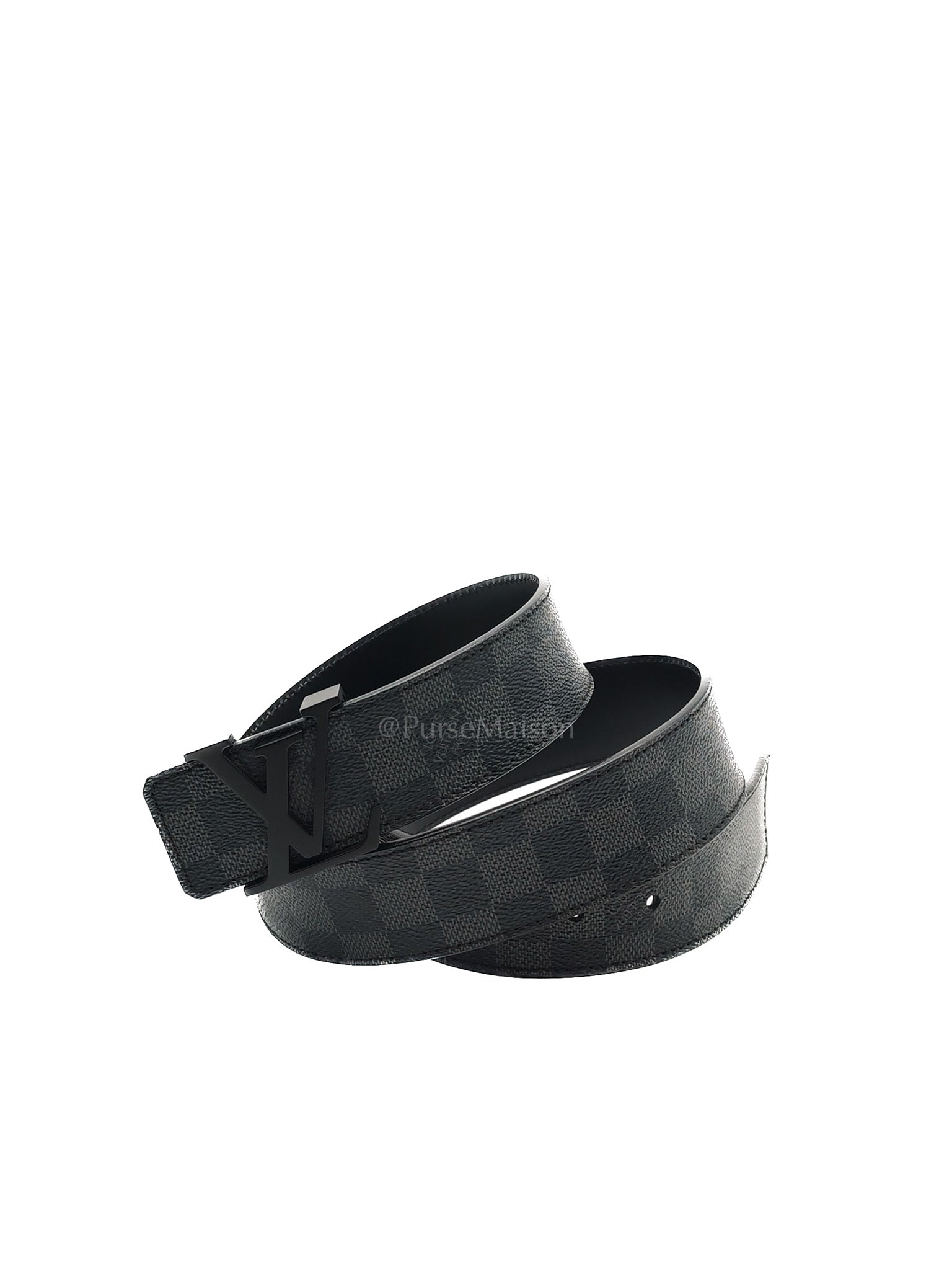 Louis Vuitton Belt in Damier Graphite Coated Canvas & Leather Size 85cm x 34cm | Purse Maison Luxury Bags Shop