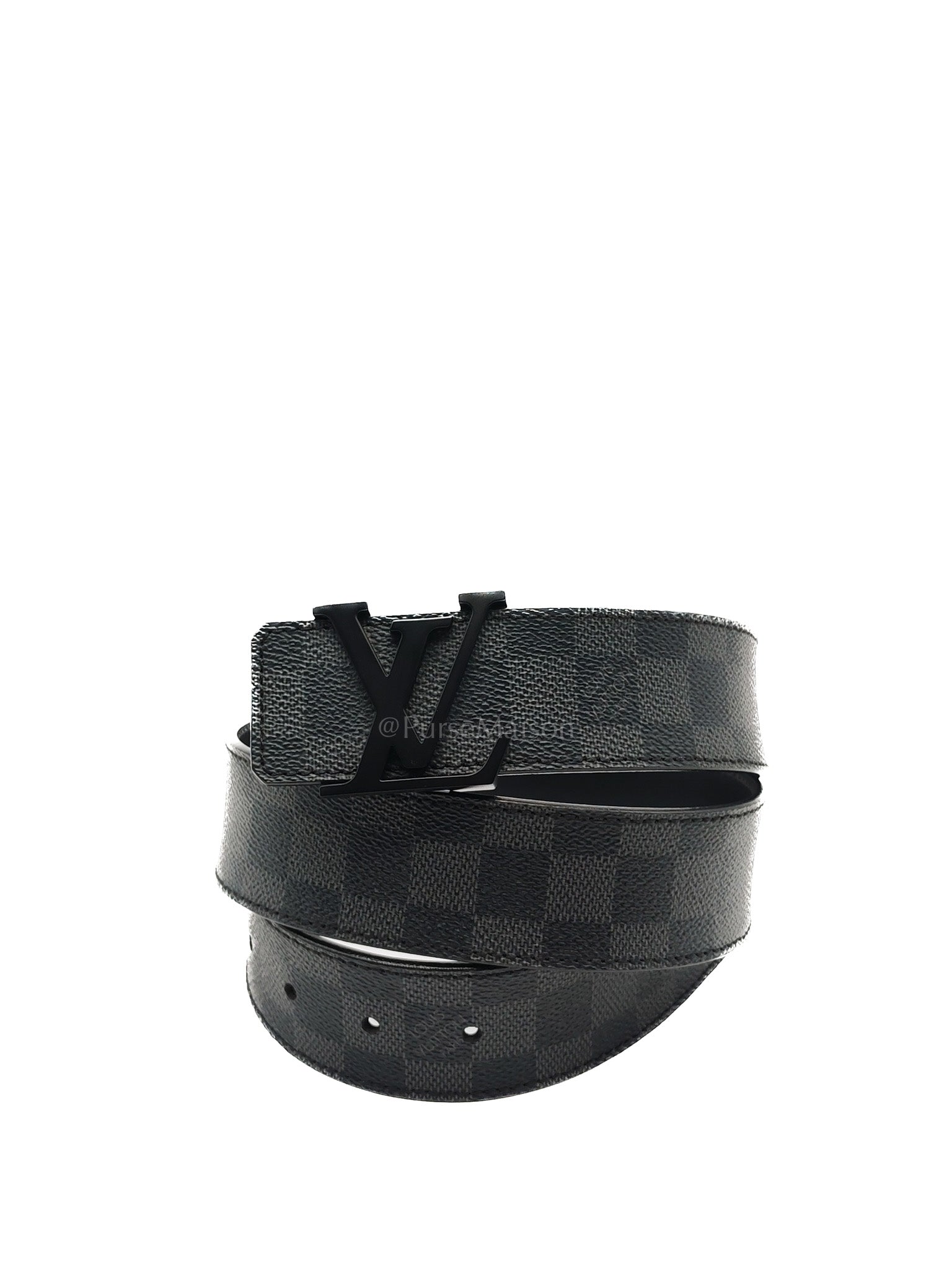 Louis Vuitton Belt in Damier Graphite Coated Canvas & Leather Size 85cm x 34cm | Purse Maison Luxury Bags Shop