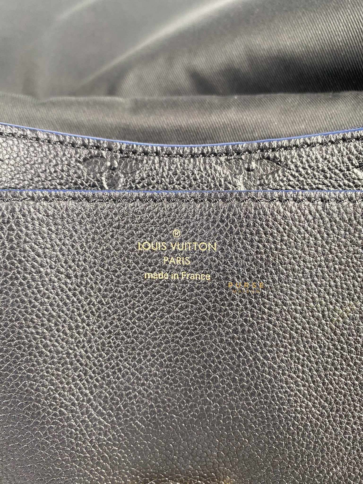Louis Vuitton Blanche MM Noir in Monogram Empreinte Leather (Date Code: SP3128)
