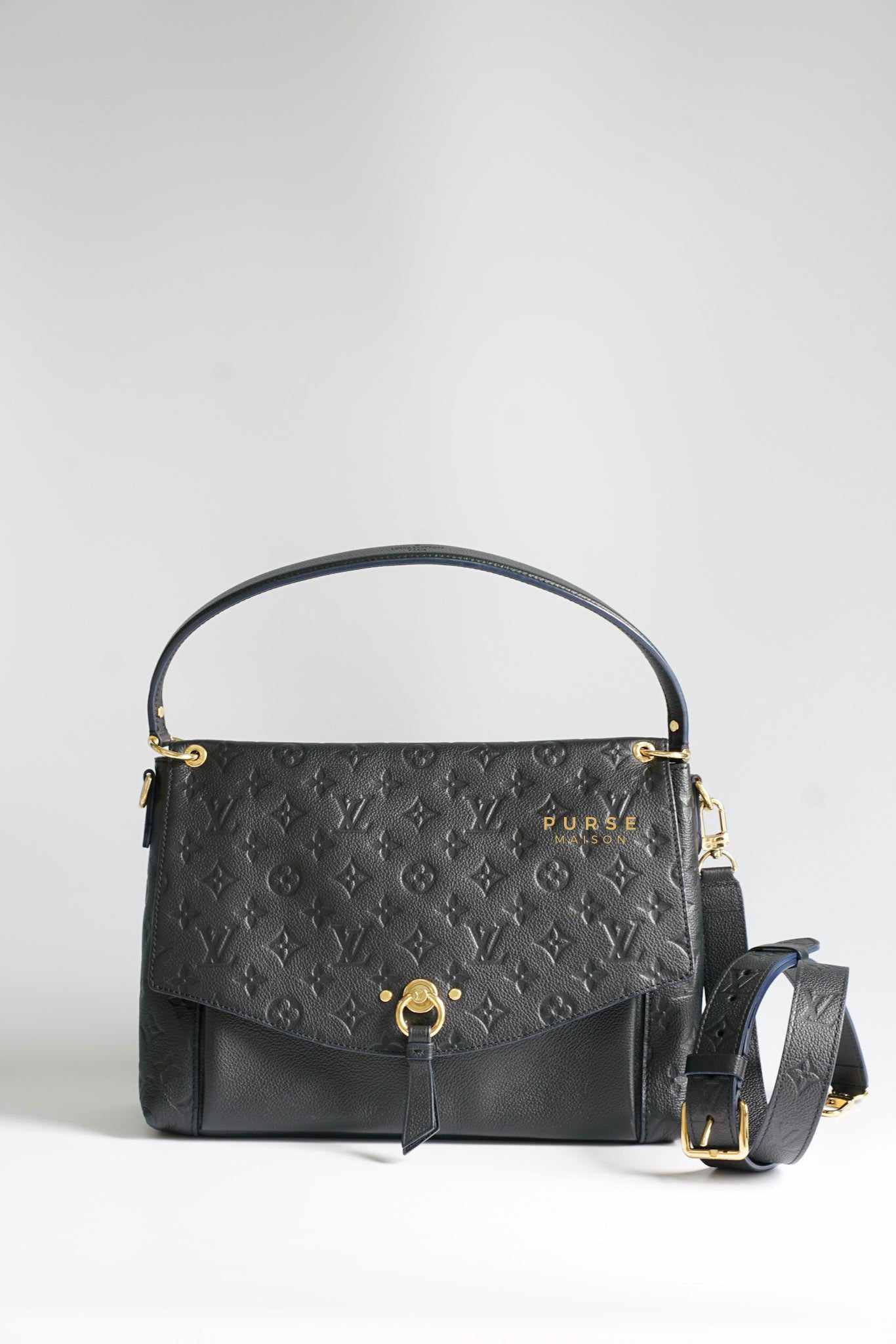 Louis Vuitton Blanche MM Noir in Monogram Empreinte Leather (Date Code: SP3128)