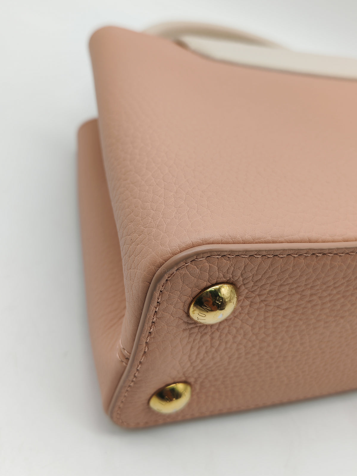Louis Vuitton Capucines BB in Soft Rose Pink Taurillon Leather and Gold Hardware Microchip | Purse Maison Luxury Bags Shop