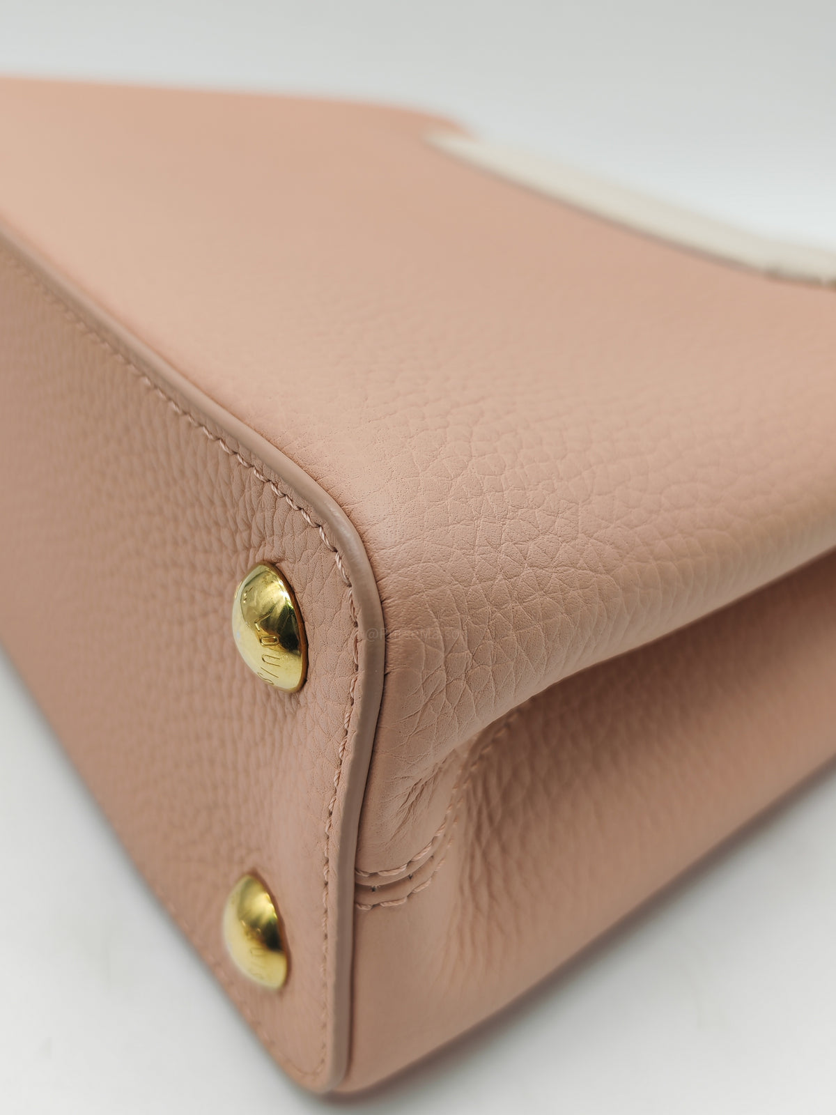 Louis Vuitton Capucines BB in Soft Rose Pink Taurillon Leather and Gold Hardware Microchip | Purse Maison Luxury Bags Shop