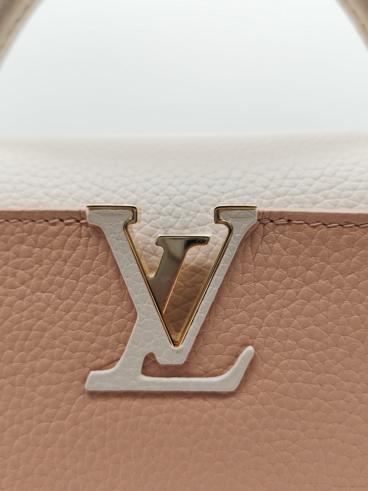 Louis Vuitton Capucines BB in Soft Rose Pink Taurillon Leather and Gold Hardware Microchip | Purse Maison Luxury Bags Shop