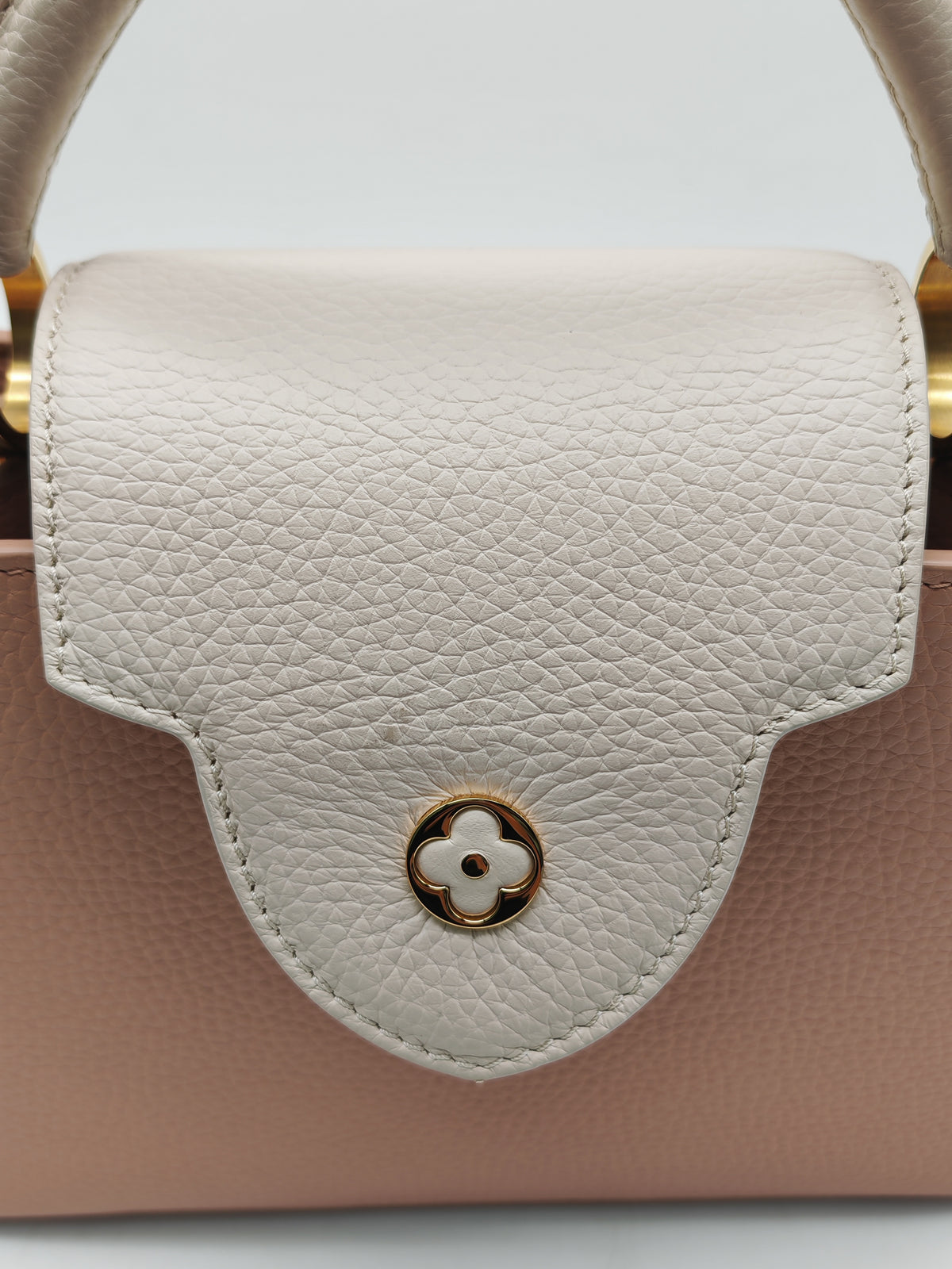 Louis Vuitton Capucines BB in Soft Rose Pink Taurillon Leather and Gold Hardware Microchip | Purse Maison Luxury Bags Shop