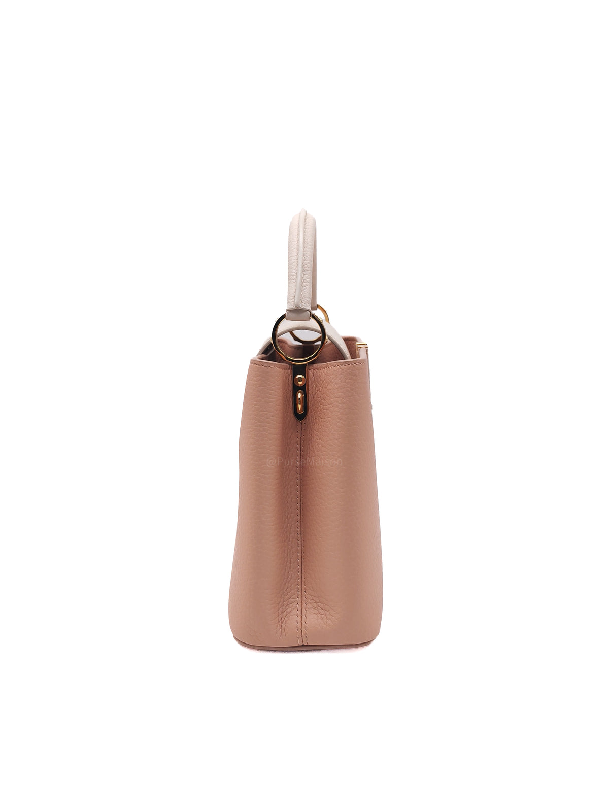 Louis Vuitton Capucines BB in Soft Rose Pink Taurillon Leather and Gold Hardware Microchip | Purse Maison Luxury Bags Shop