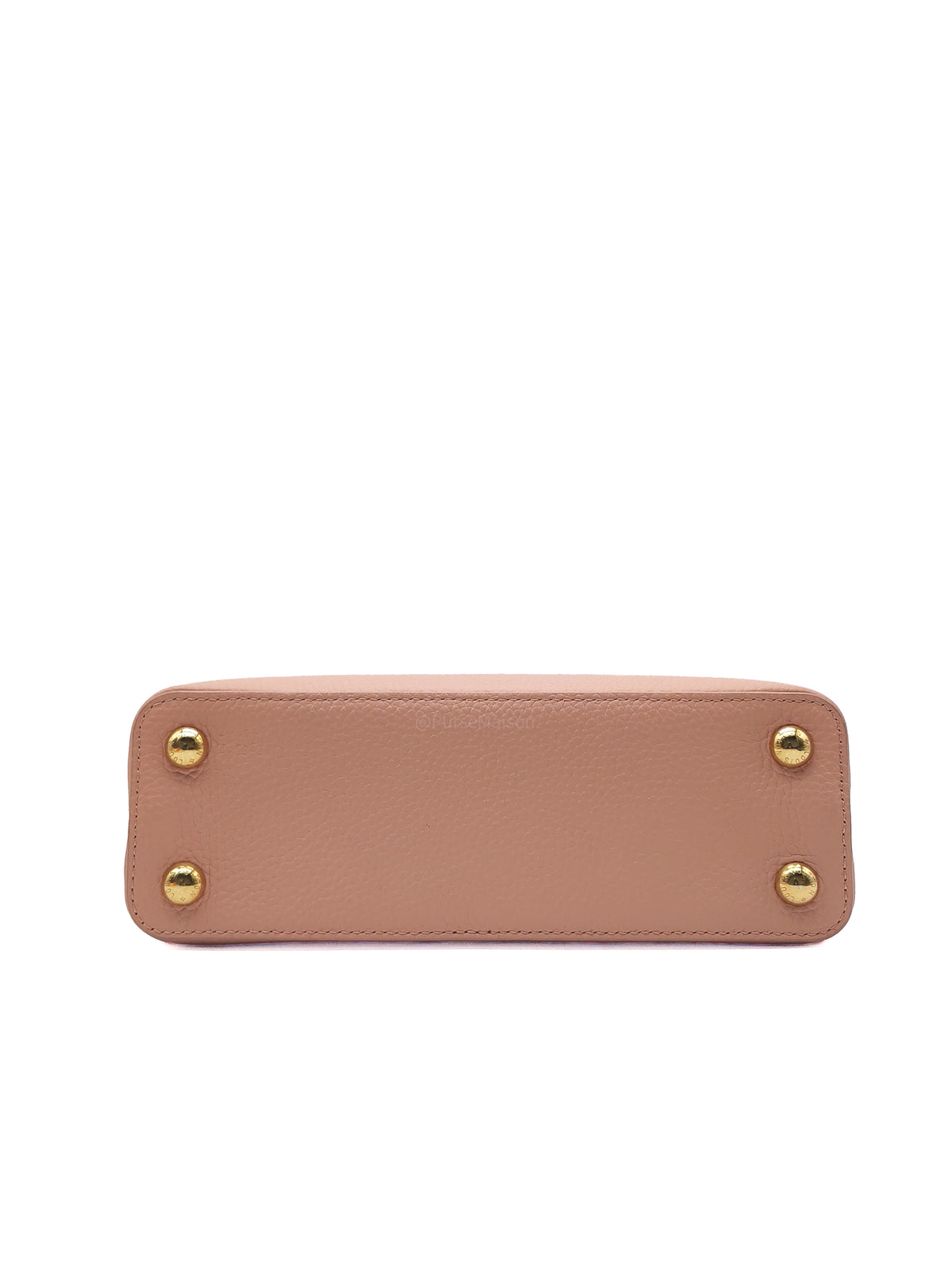 Louis Vuitton Capucines BB in Soft Rose Pink Taurillon Leather and Gold Hardware Microchip | Purse Maison Luxury Bags Shop