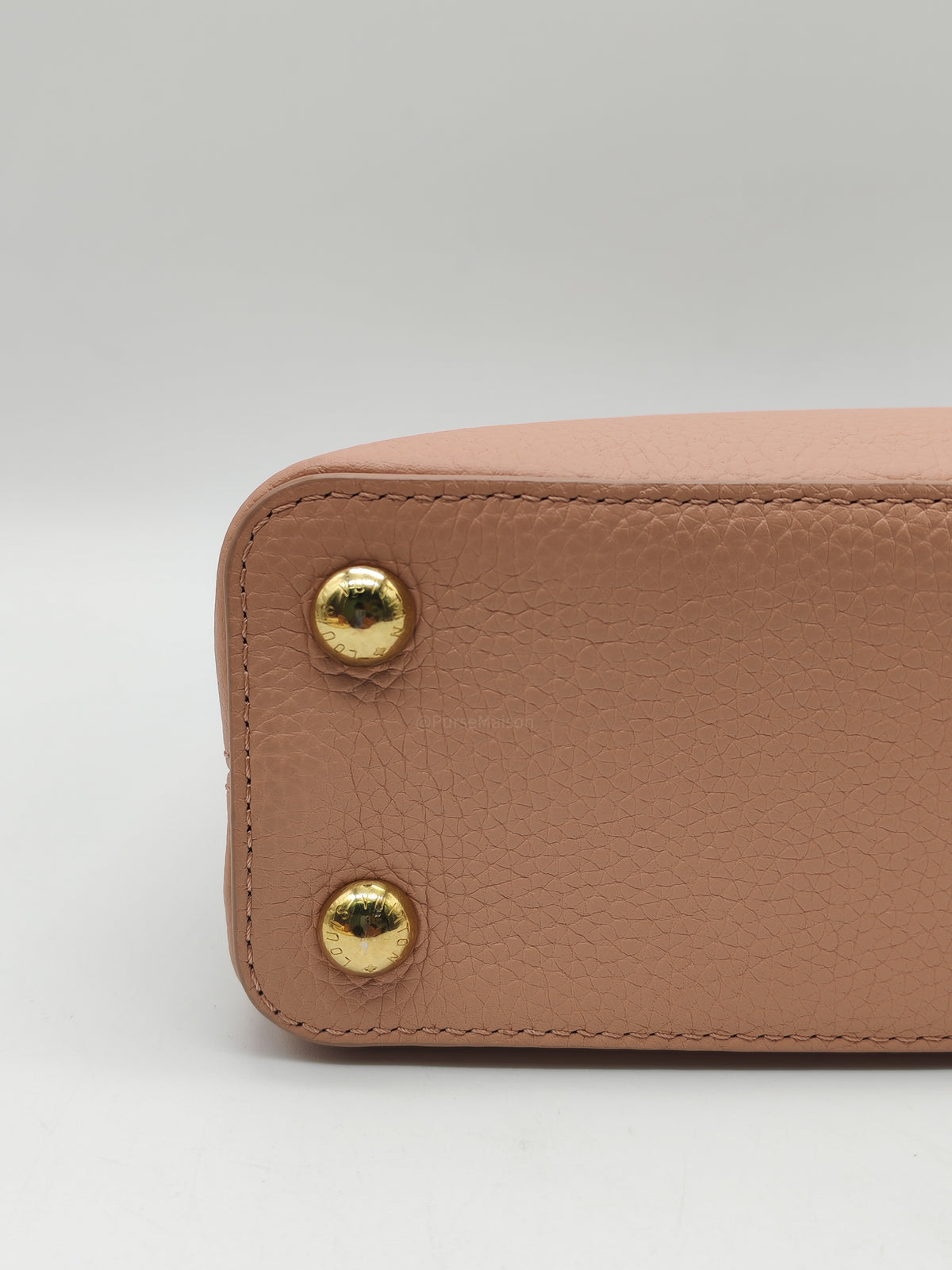 Louis Vuitton Capucines BB in Soft Rose Pink Taurillon Leather and Gold Hardware Microchip | Purse Maison Luxury Bags Shop