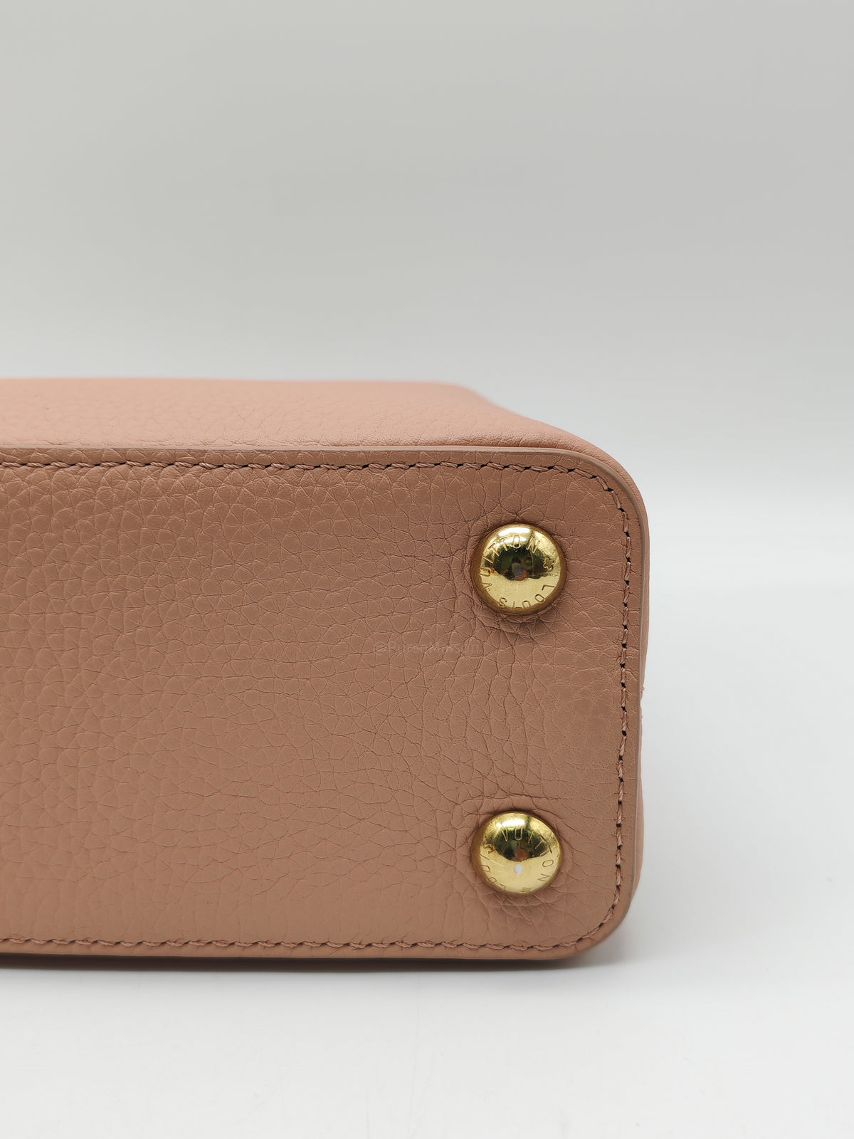 Louis Vuitton Capucines BB in Soft Rose Pink Taurillon Leather and Gold Hardware Microchip | Purse Maison Luxury Bags Shop