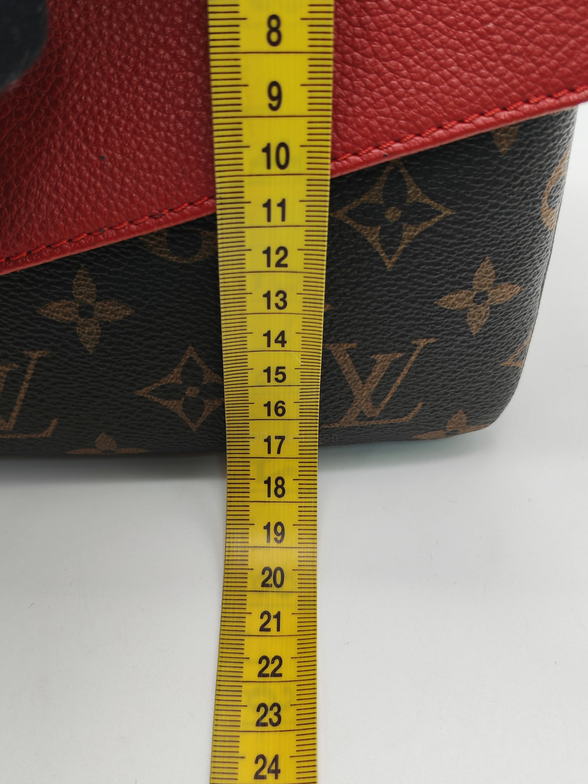 Louis Vuitton Cerise Twice Pochette Bag in Red Leather with Monogram Canvas (Date Code: AR4125) | Purse Maison Luxury Bags Shop