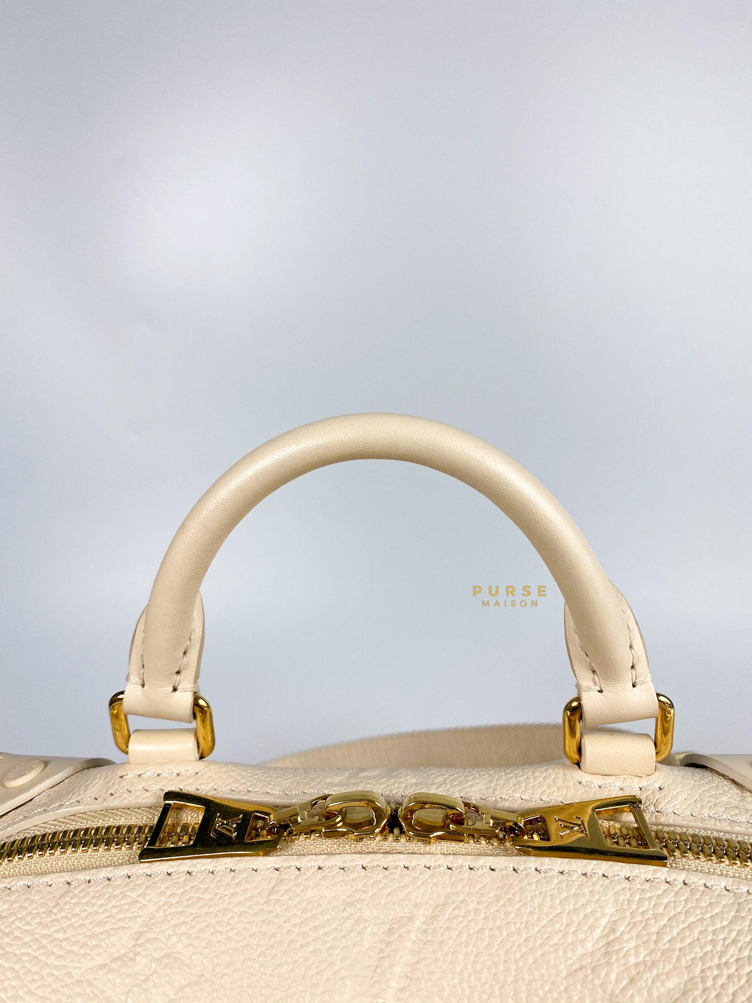 Louis Vuitton Cream Monogram Empreinte Petite Malle Souple Bag – The Closet