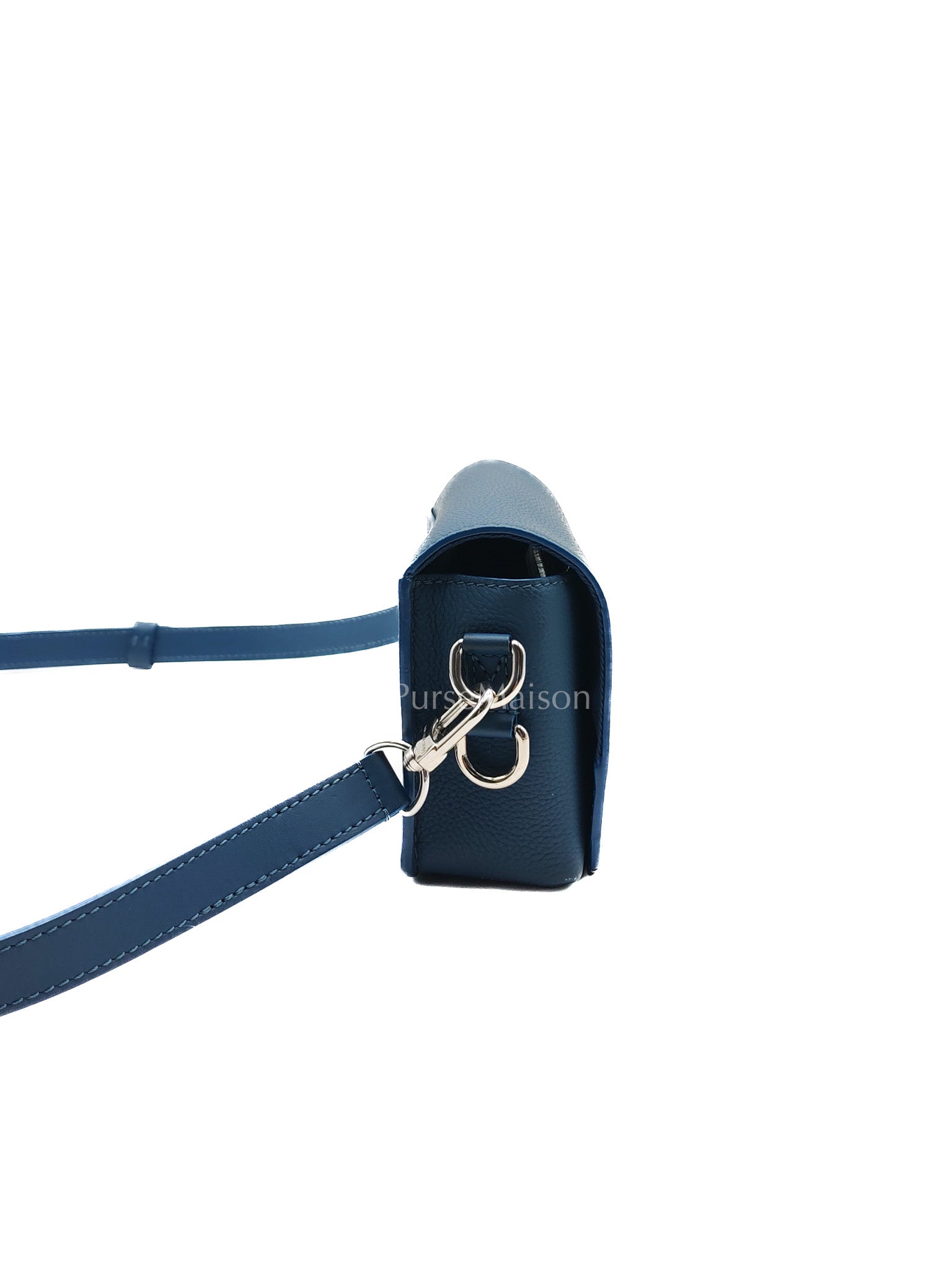 Louis Vuitton Fastline Wearable Wallet in Atlantic Blue Cowhide Leather and Silver Hardware Microchip | Purse Maison Luxury Bags Shop