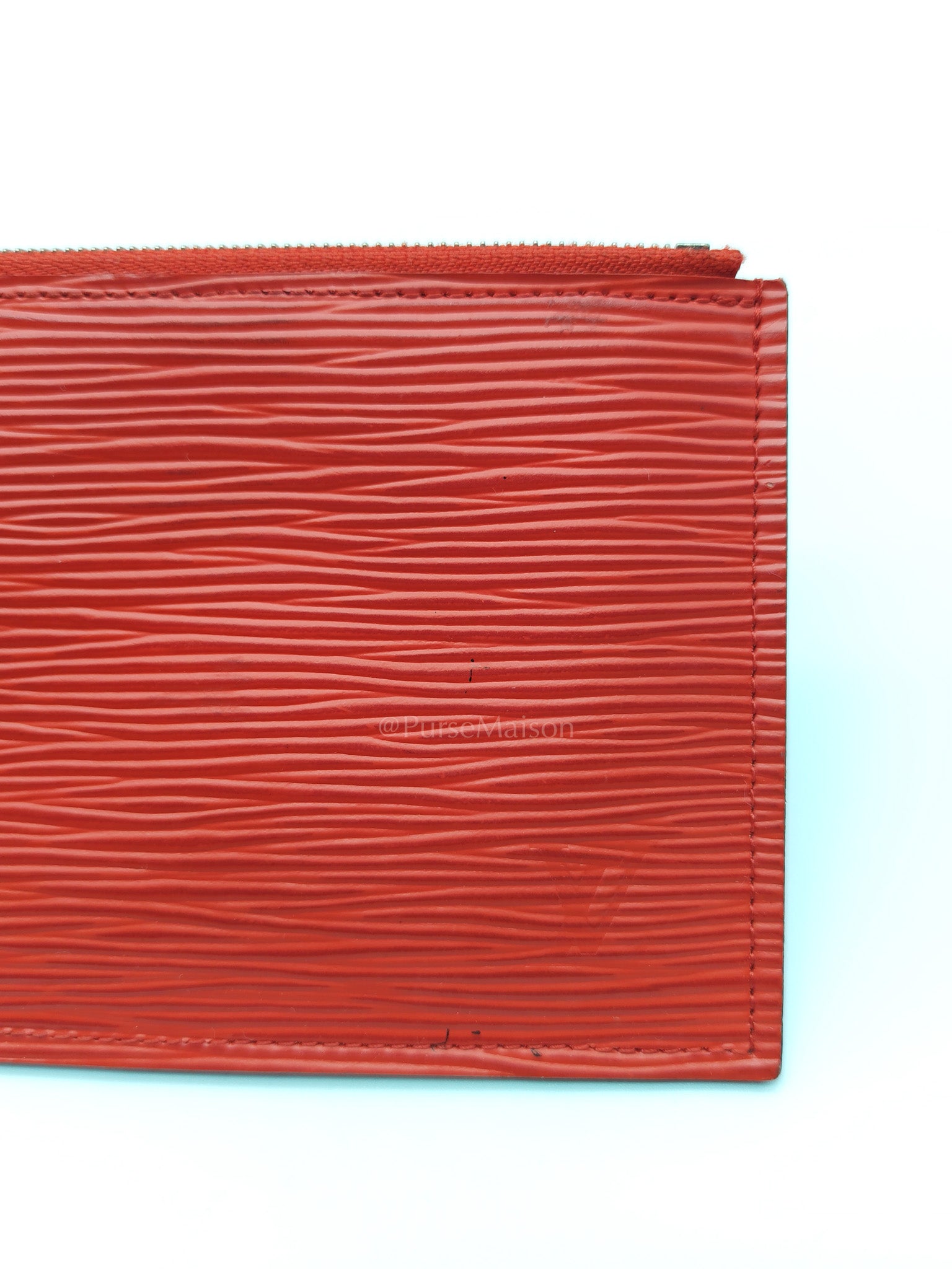 Louis Vuitton Felicie GM in Red Epi Leather Silver Hardware (Date code: TJ0117) | Purse Maison Luxury Bags Shop