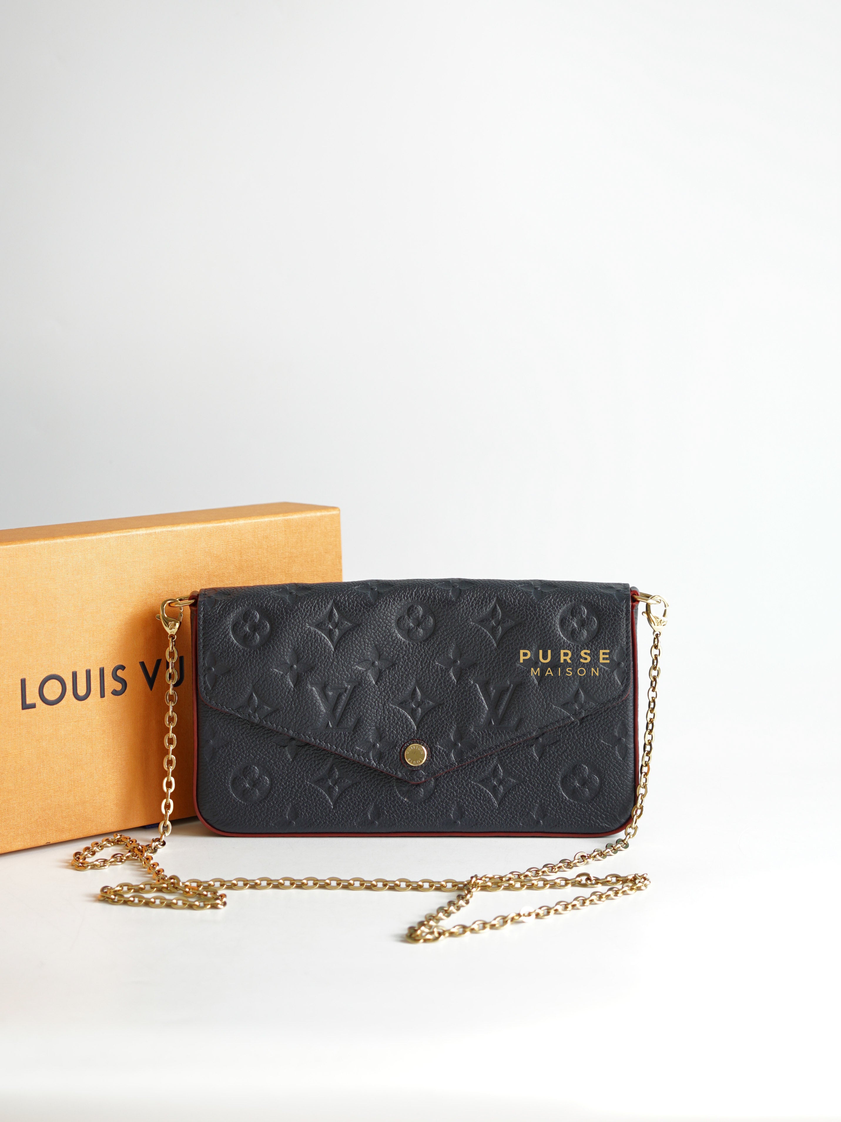 Louis Vuitton Felicie Marine Rouge Monogram Empreinte Leather (Date code: NZ4119) | Purse Maison Luxury Bags Shop