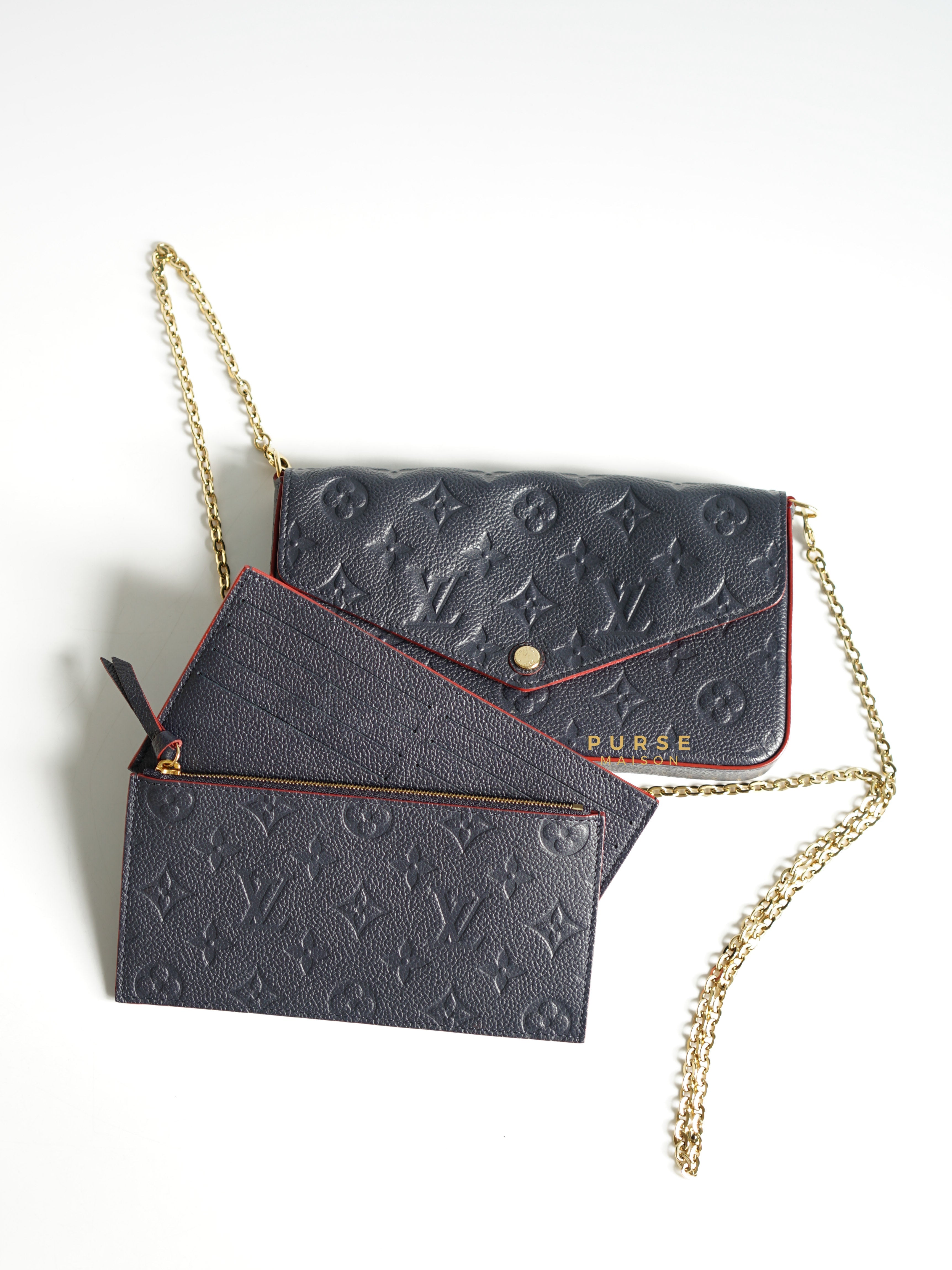 Louis Vuitton Felicie Marine Rouge Monogram Empreinte Leather (Date code: NZ4119) | Purse Maison Luxury Bags Shop