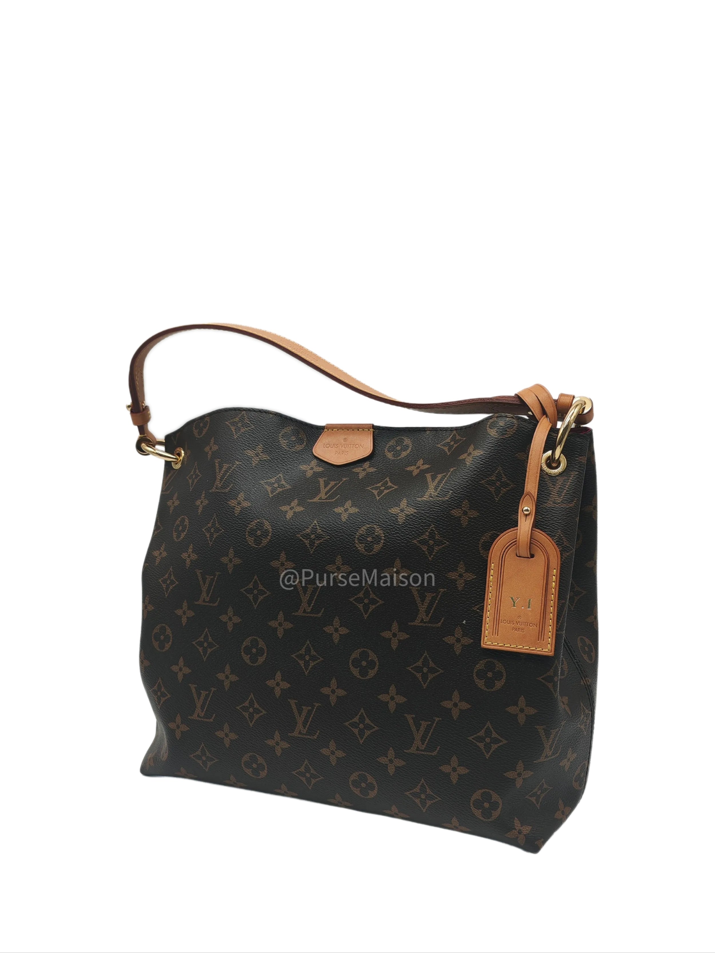 Louis Vuitton Graceful Hobo Bag PM in Monogram Canvas (Date Code: RI3189) with Y.I Hot Stamping | Purse Maison Luxury Bags Shop