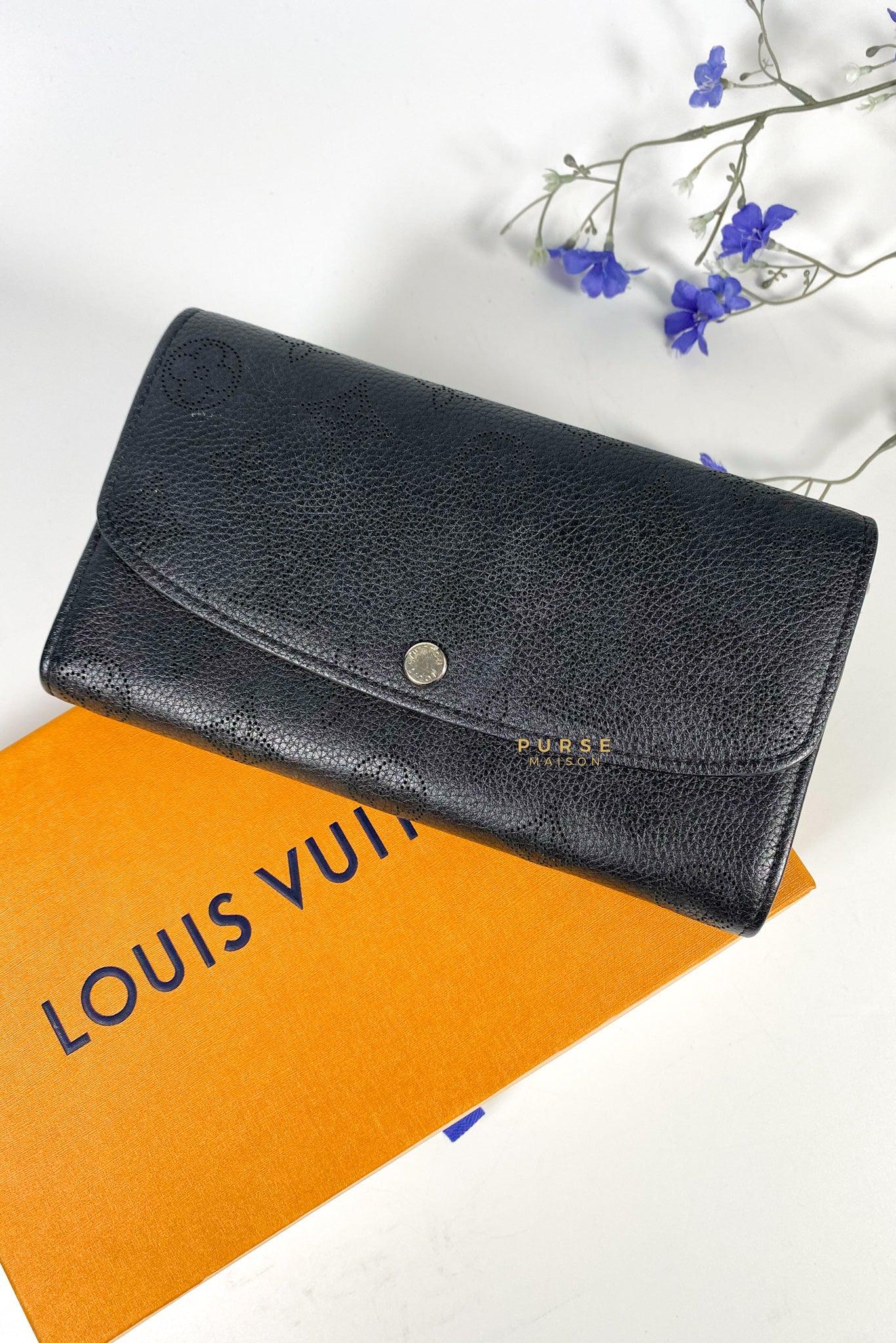 Louis Vuitton Iris Wallet in Black Mahina Leather