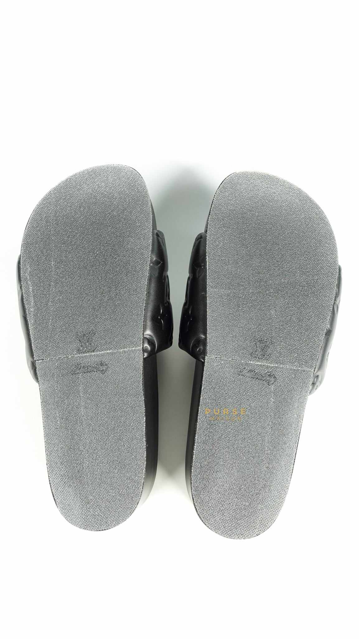 Louis Vuitton Jumbo Flatform Mule Noir Slides (Size 40 EUR, 26cm)