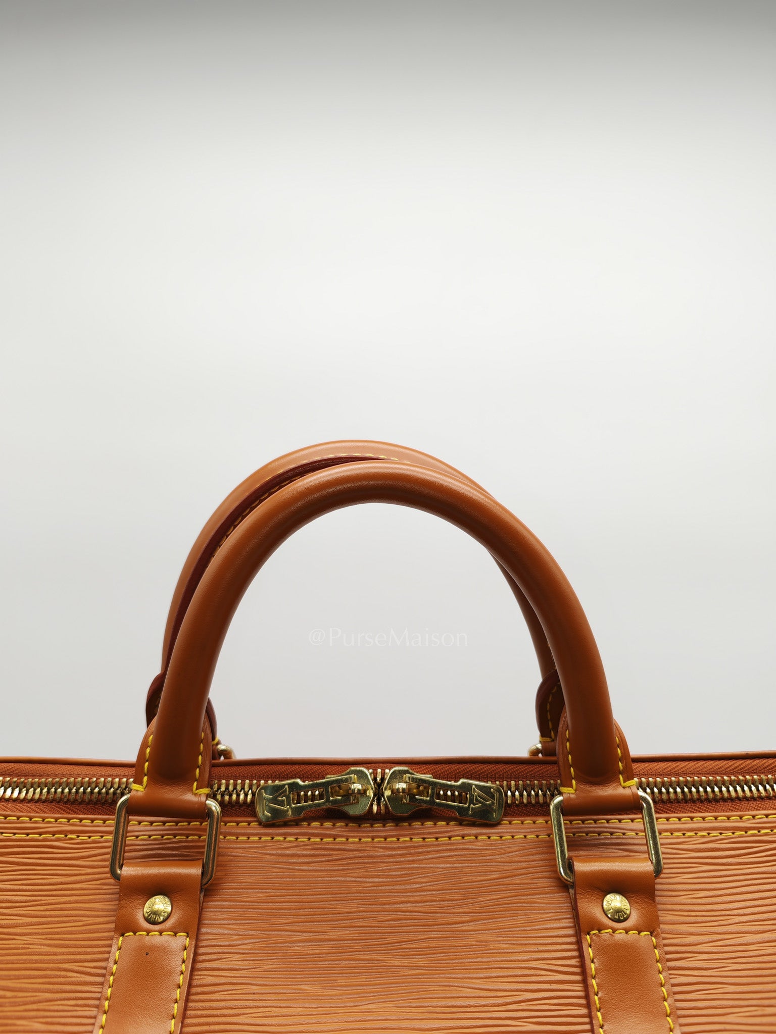 Keepall 50 Duffle Bag in Brown Epi Leather | Purse Maison Luxury Bags Shop