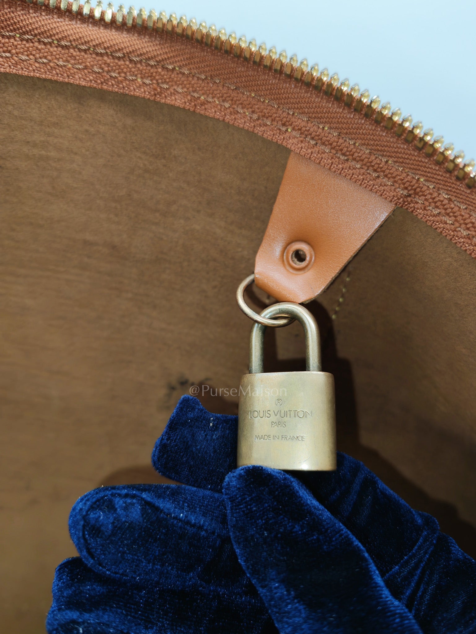 Keepall 50 Duffle Bag in Brown Epi Leather | Purse Maison Luxury Bags Shop