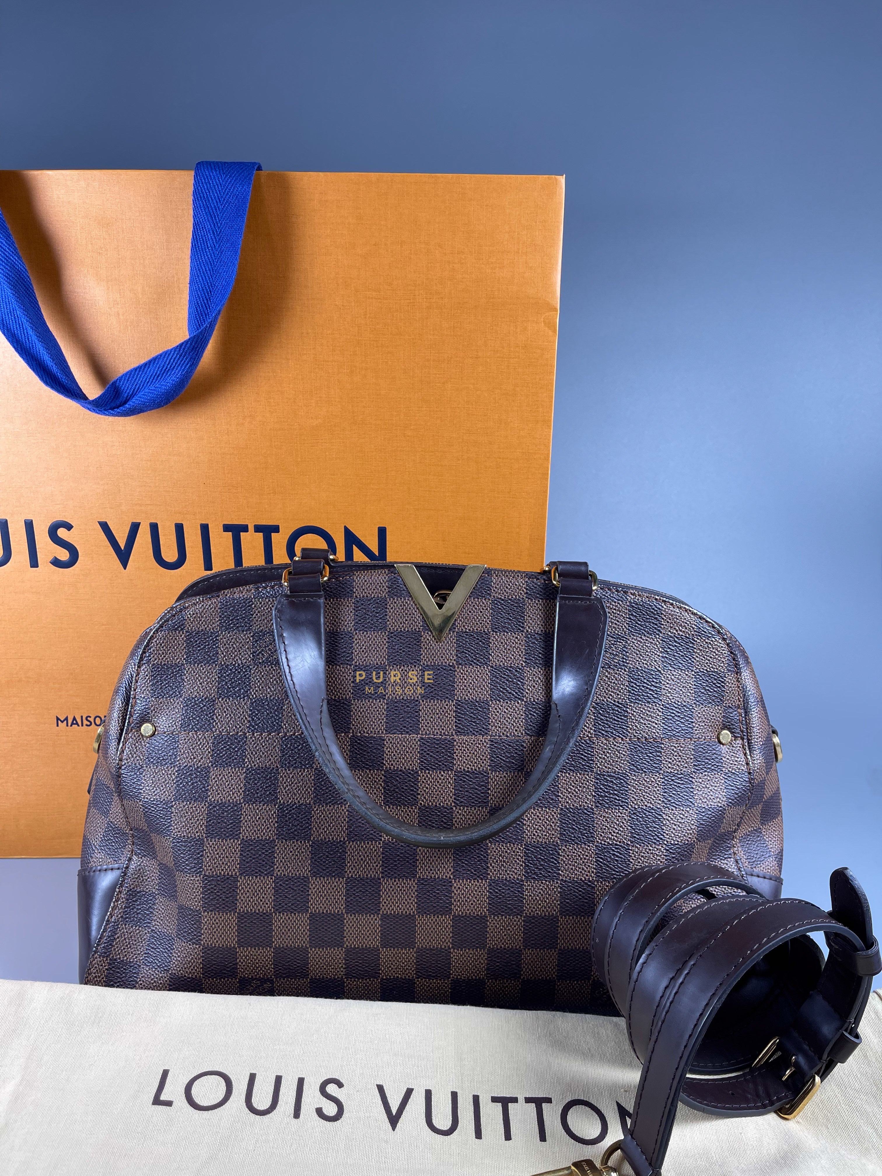 Louis Vuitton Kensington Bowling 2Way Damier Ebene Canvas Shoulder Bag (Date Code: TJ1176) | Purse Maison Luxury Bags Shop