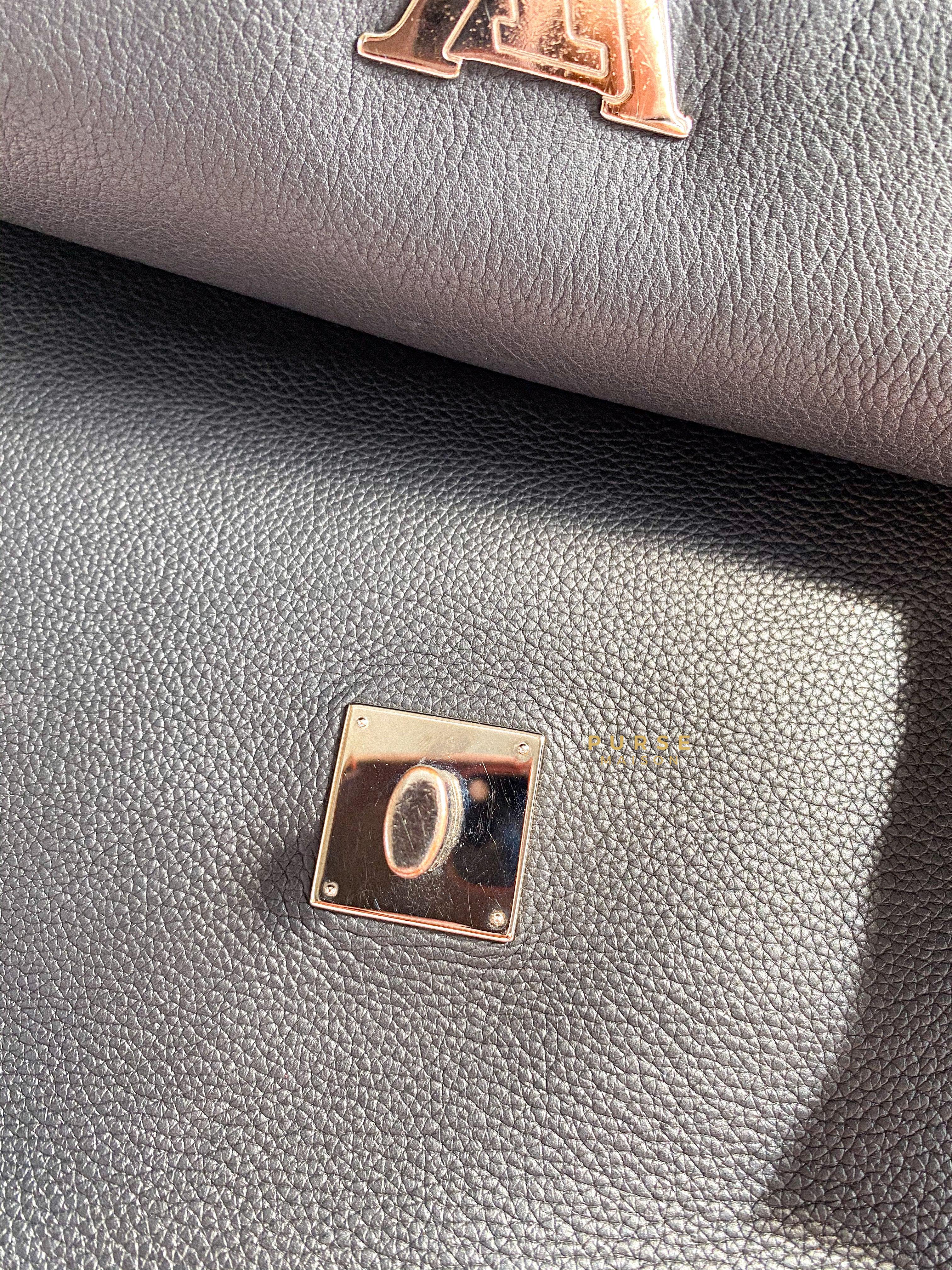 Louis Vuitton Lockme II Bag in Black Calfskin Leather (Date code: FL0127) | Purse Maison Luxury Bags Shop