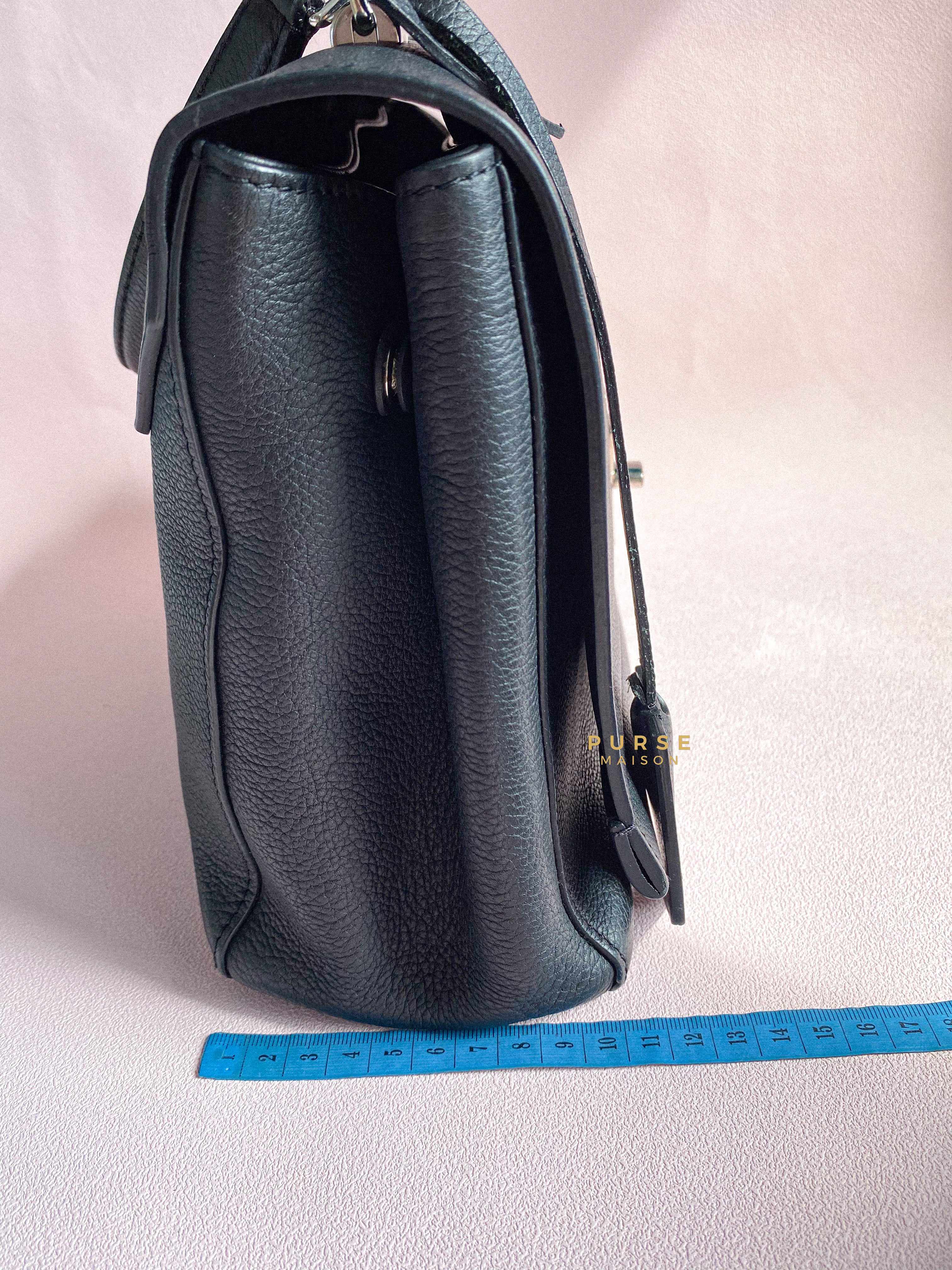 Louis Vuitton Lockme II Bag in Black Calfskin Leather (Date code: FL0127) | Purse Maison Luxury Bags Shop