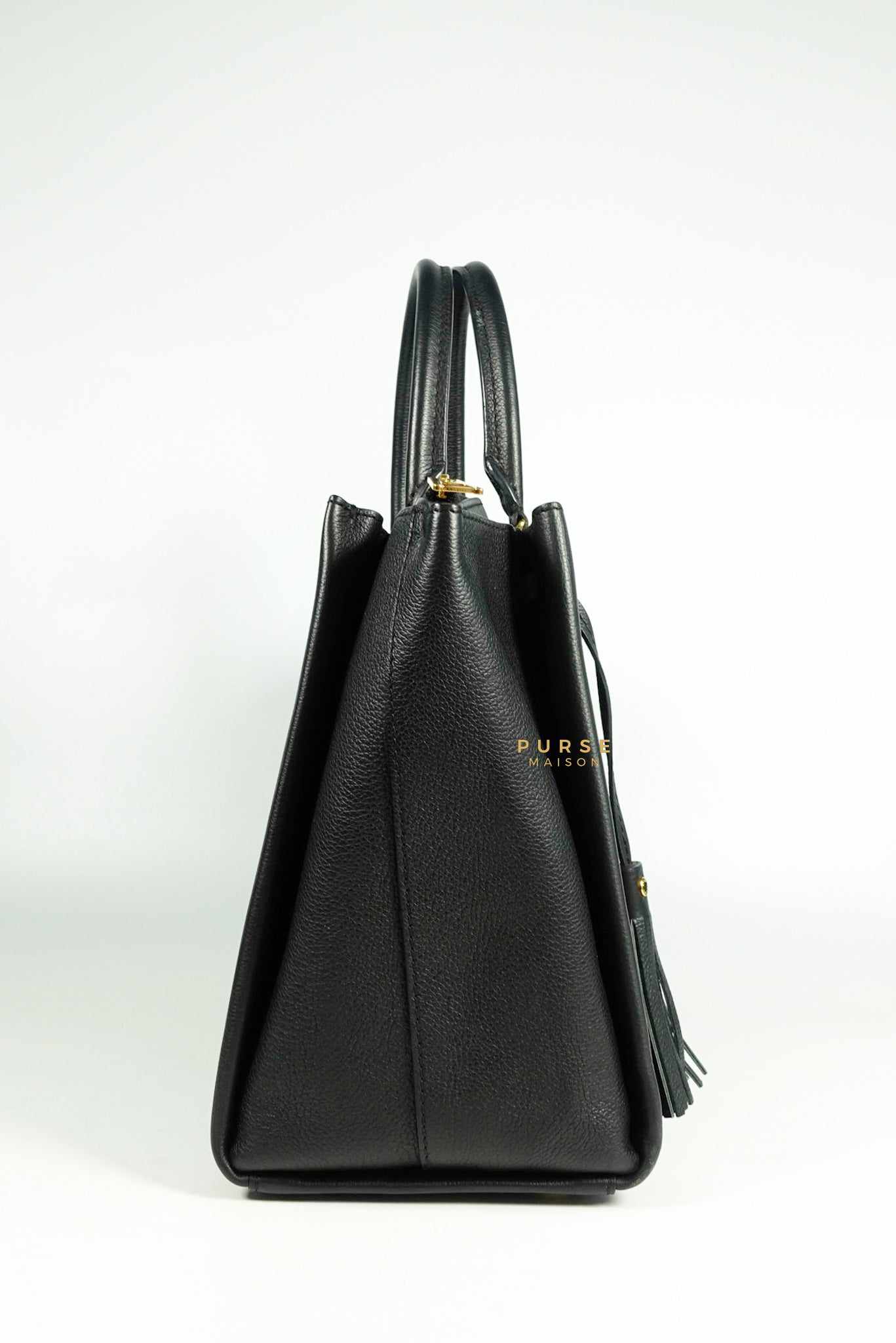 Louis Vuitton Lockmeto Tote Bag in Black Leather (Date code: AR2167)
