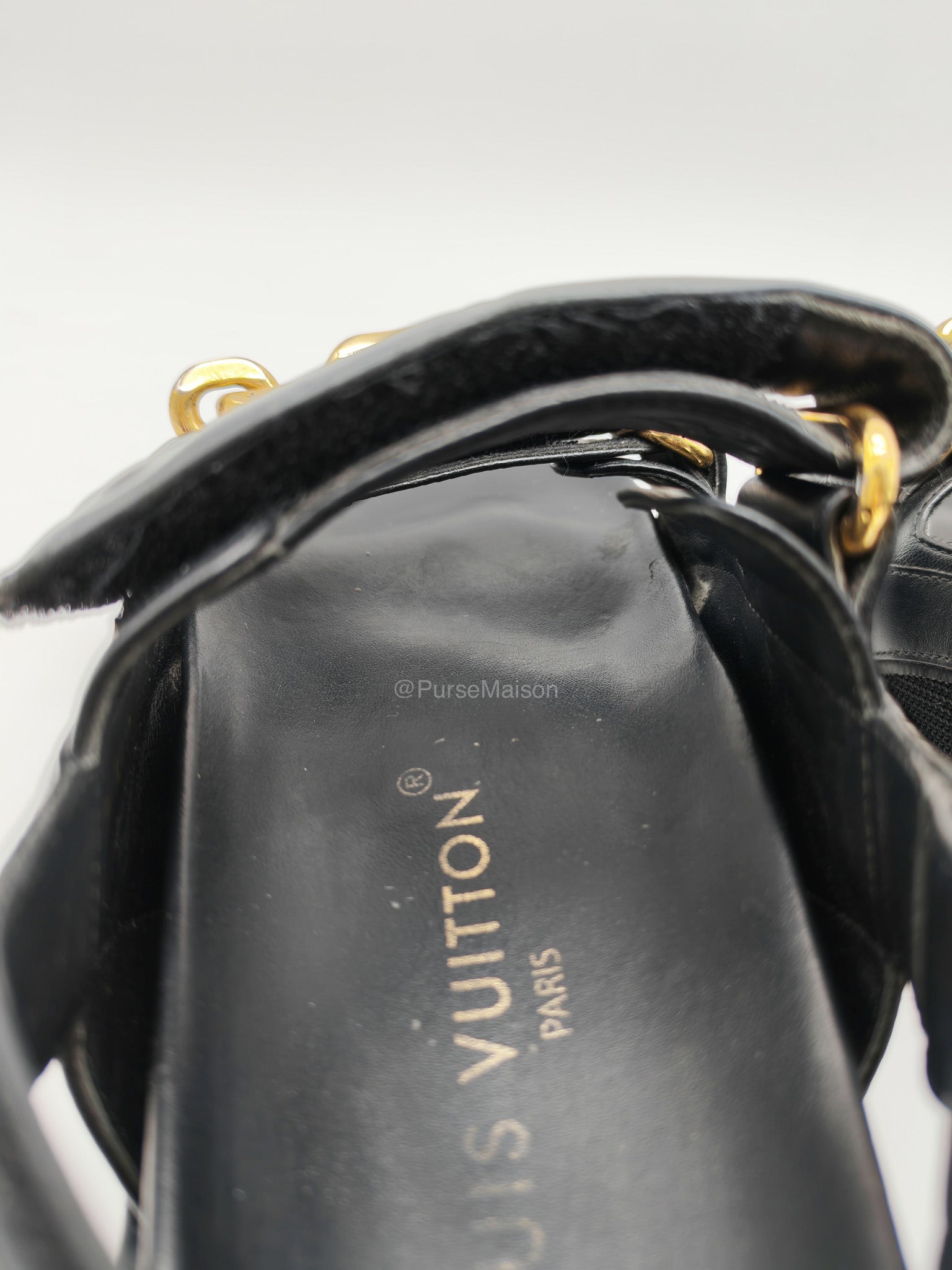 LV Logo Chain Monogram Flat Comfort Sandals Size 36EU (23cm) | Purse Maison Luxury Bags Shop