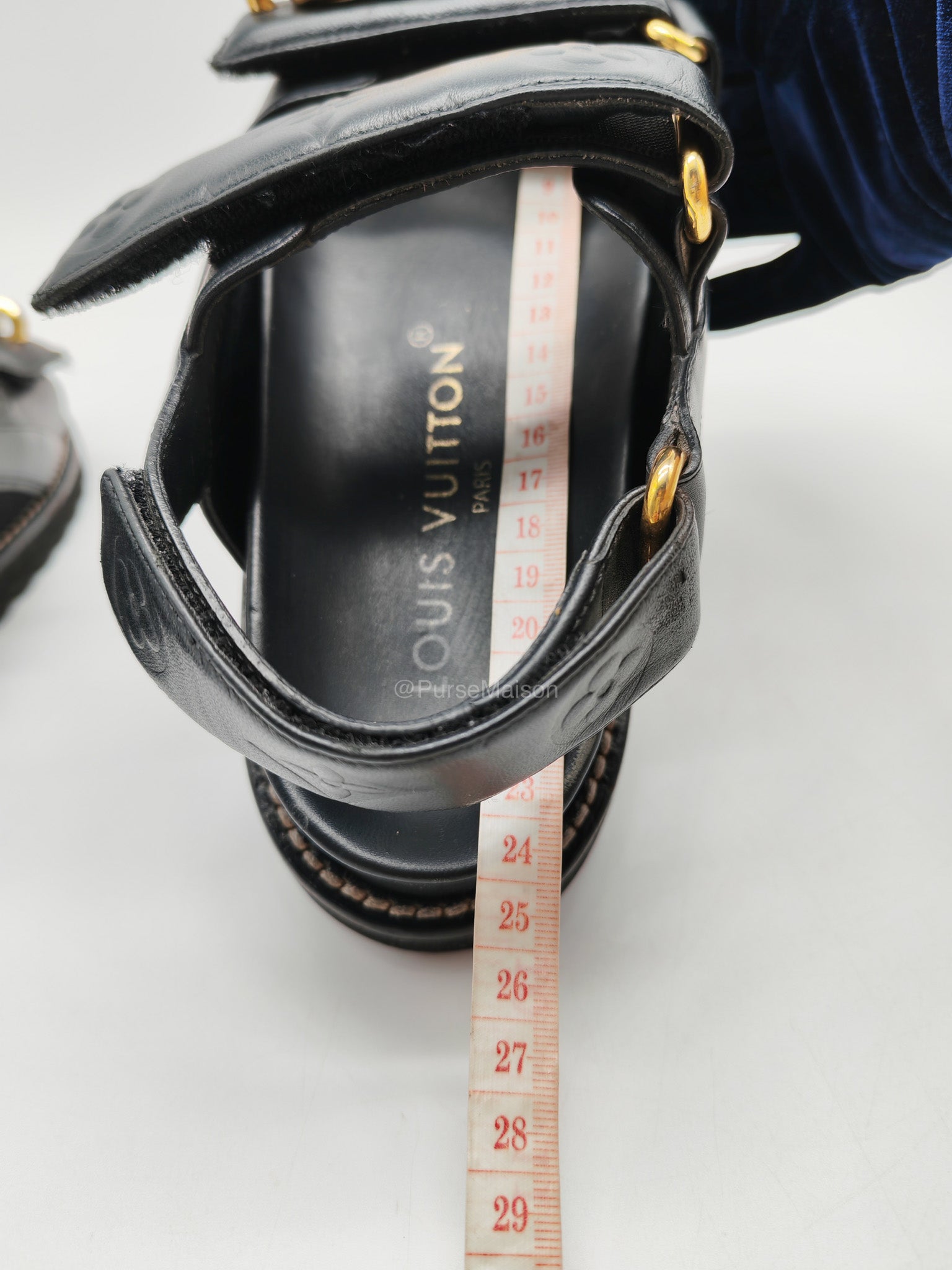 LV Logo Chain Monogram Flat Comfort Sandals Size 36EU (23cm) | Purse Maison Luxury Bags Shop