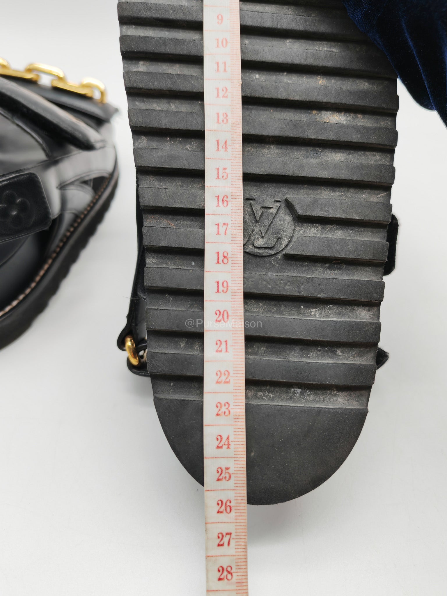 LV Logo Chain Monogram Flat Comfort Sandals Size 36EU (23cm) | Purse Maison Luxury Bags Shop