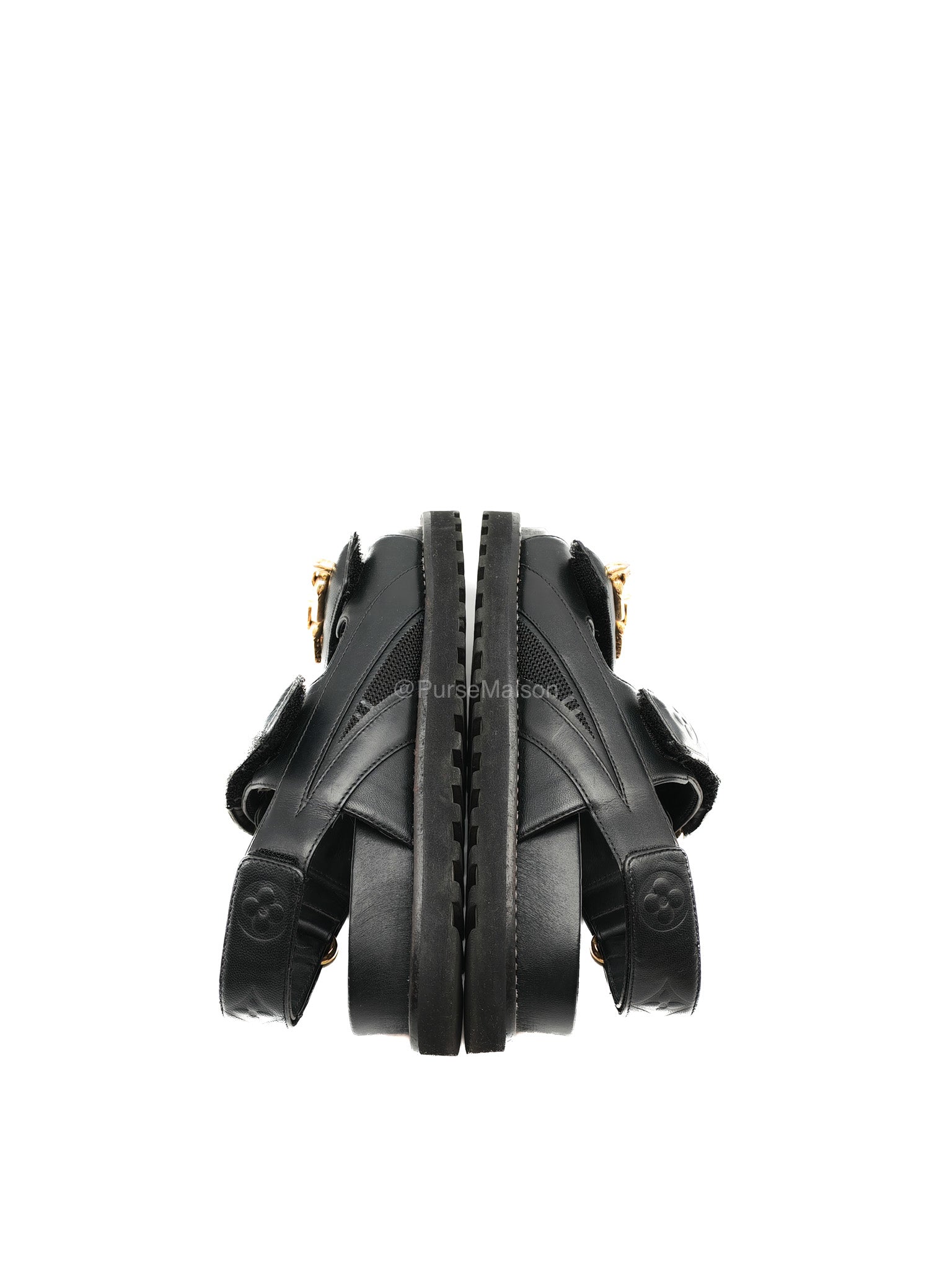 LV Logo Chain Monogram Flat Comfort Sandals Size 36EU (23cm) | Purse Maison Luxury Bags Shop