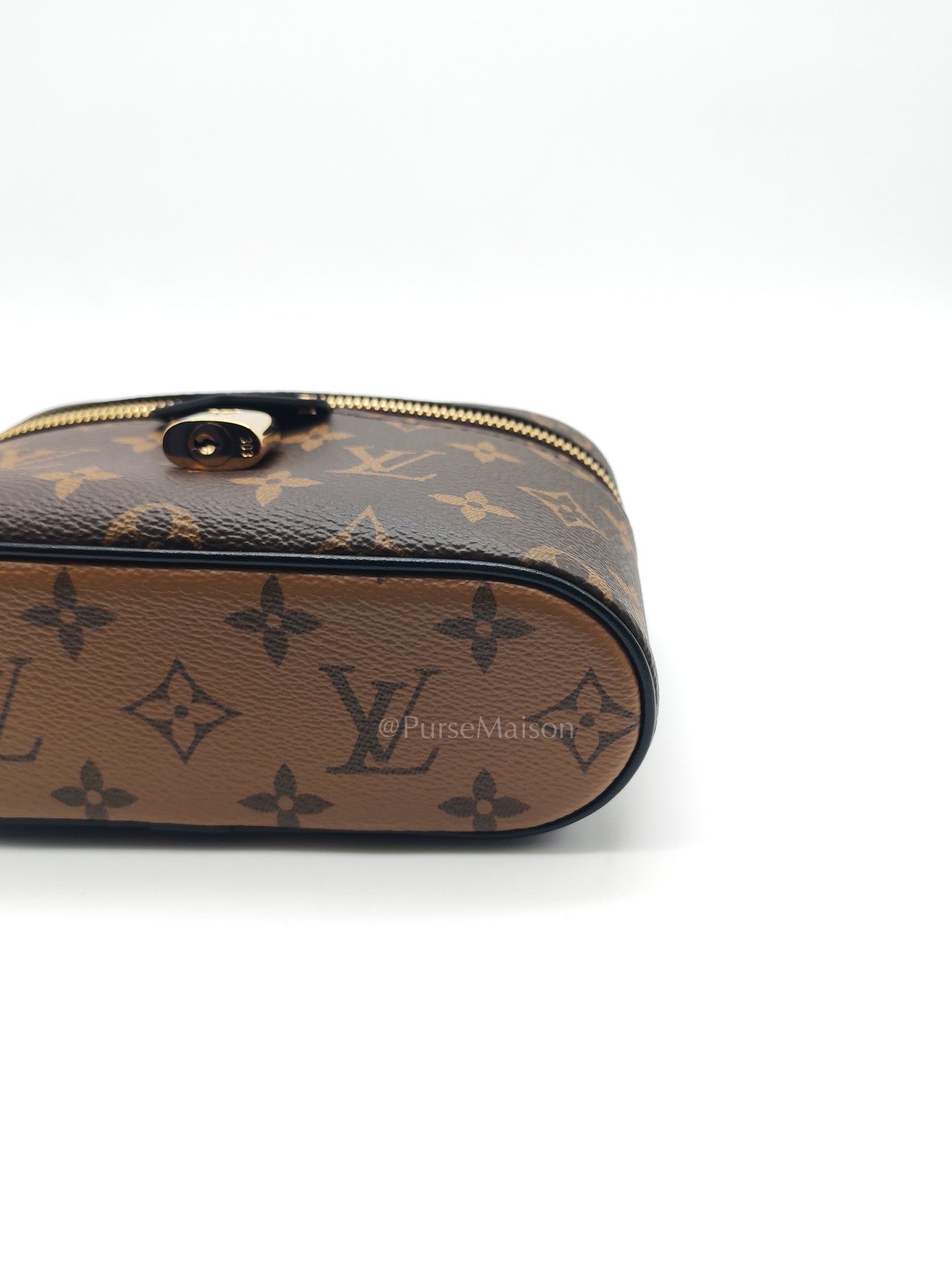 Long Vanity Chain Pouch in Reverse Monogram Canvas Shoulder Bag (Microchip) | Purse Maison Luxury Bags Shop