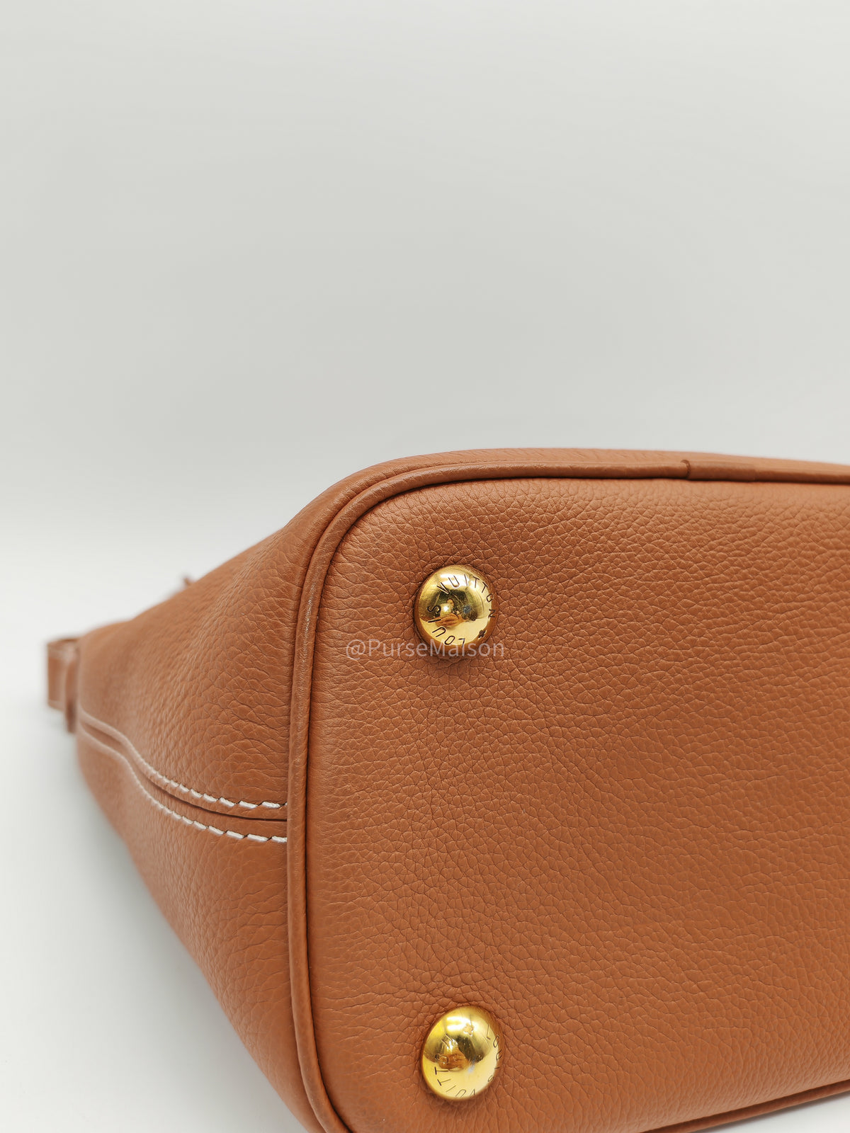 Louis Vuitton Low Key All BB in Cognac Grained Calfskin Leather and Gold Hardware Microchip | Purse Maison Luxury Bags Shop