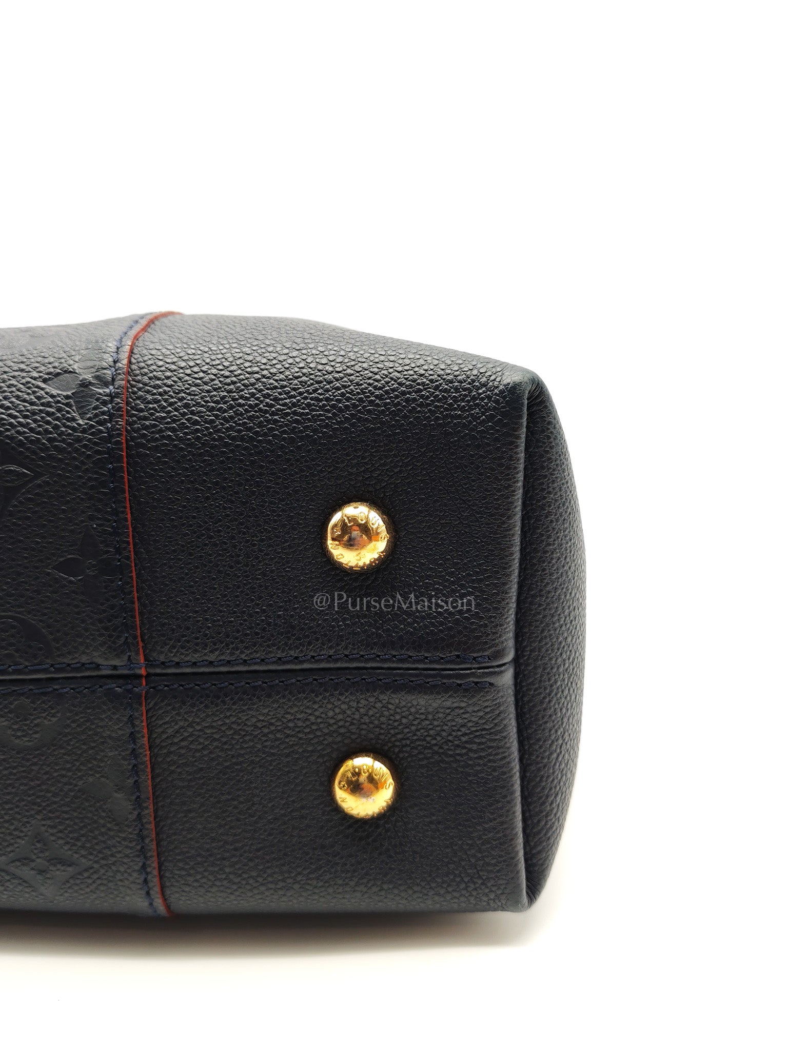 Melie Hobo Bag in Marine Rouge Monogram Empreinte Leather & Gold Hardawre (Datecode: DU3187) | Purse Maison Luxury Bags Shop