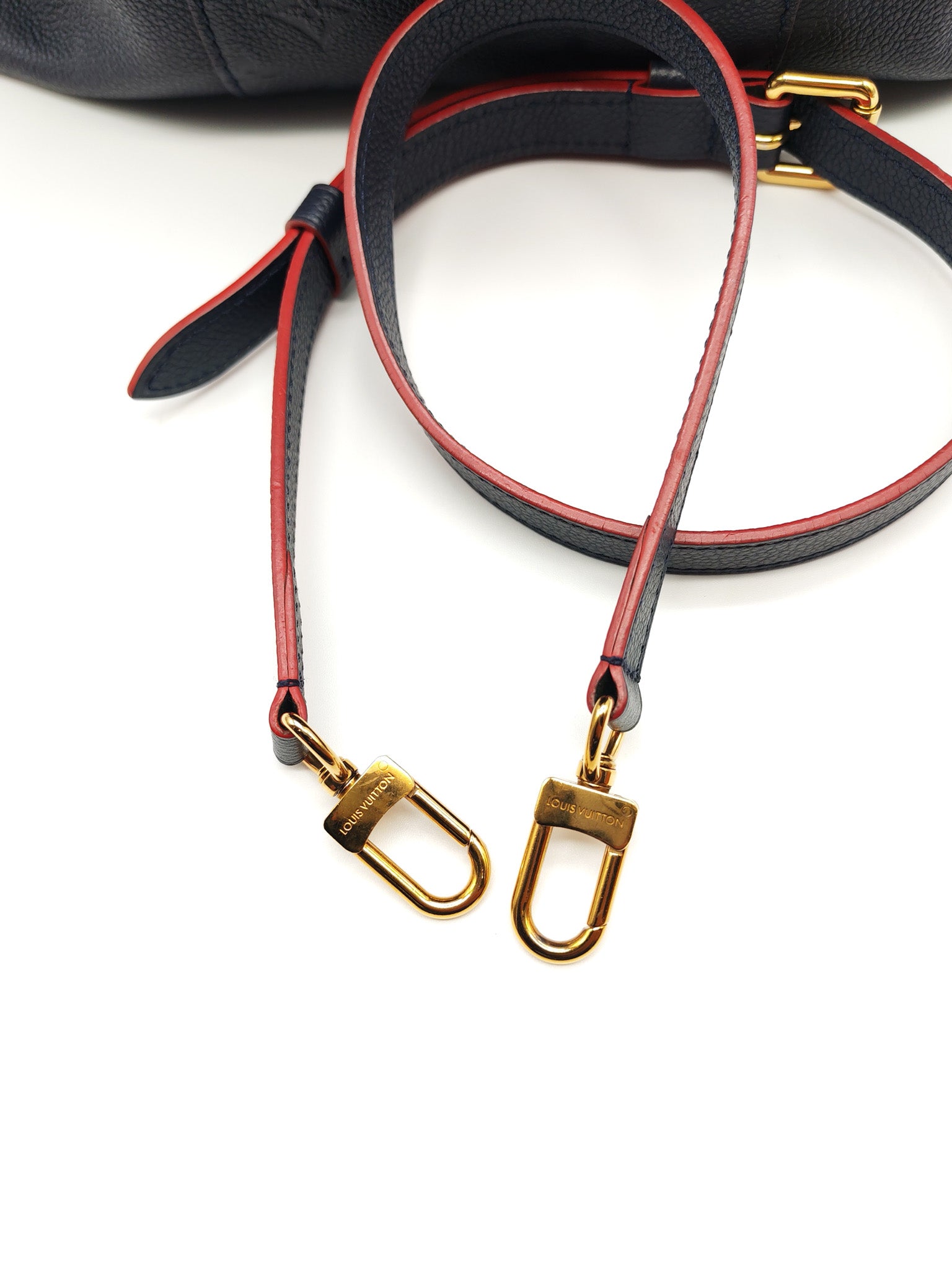 Melie Hobo Bag in Marine Rouge Monogram Empreinte Leather & Gold Hardawre (Datecode: DU3187) | Purse Maison Luxury Bags Shop