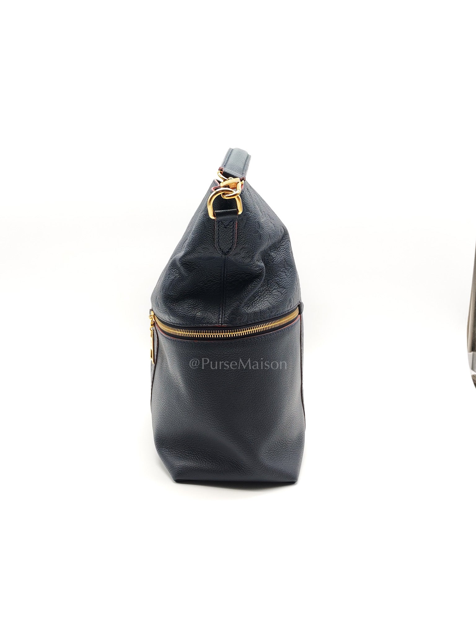 Melie Hobo Bag in Marine Rouge Monogram Empreinte Leather & Gold Hardawre (Datecode: DU3187) | Purse Maison Luxury Bags Shop