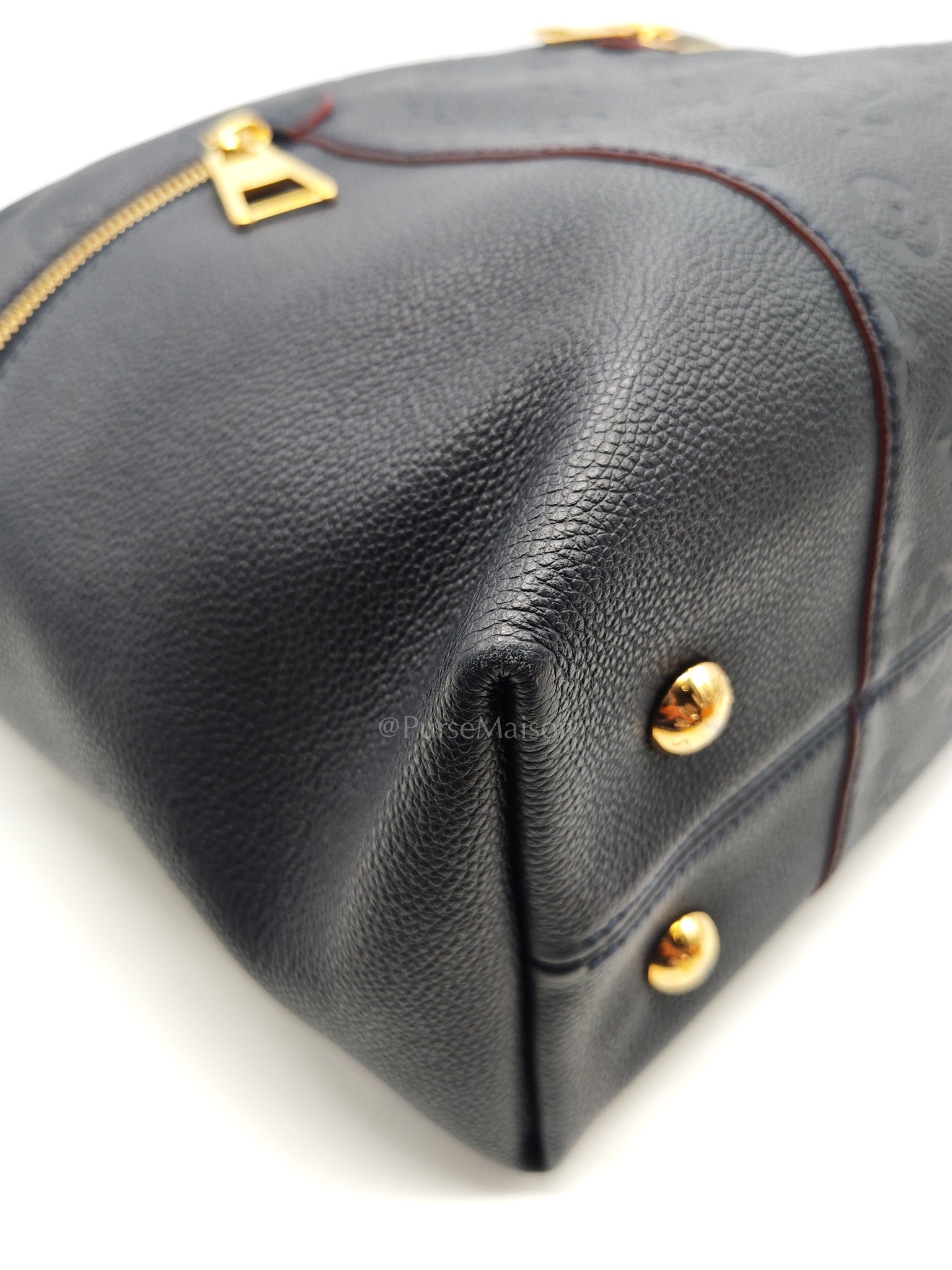 Melie Hobo Bag in Marine Rouge Monogram Empreinte Leather & Gold Hardawre (Datecode: DU3187) | Purse Maison Luxury Bags Shop